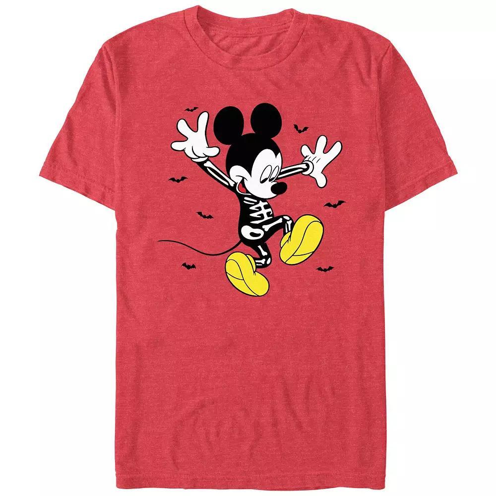 Disney's Mickey Mouse Happy Skeleton Costume Men's Graphic Tee, Size: Medium, Grey Heather Product Image