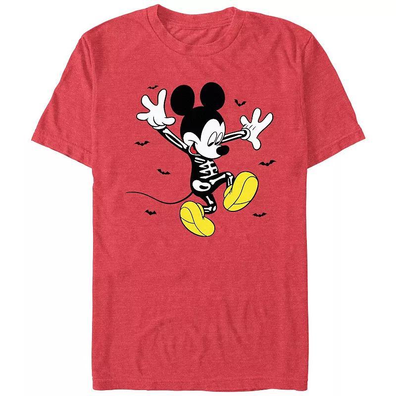 Disney's Mickey Mouse Happy Skeleton Costume Men's Graphic Tee, Size: Medium, Grey Heather Product Image