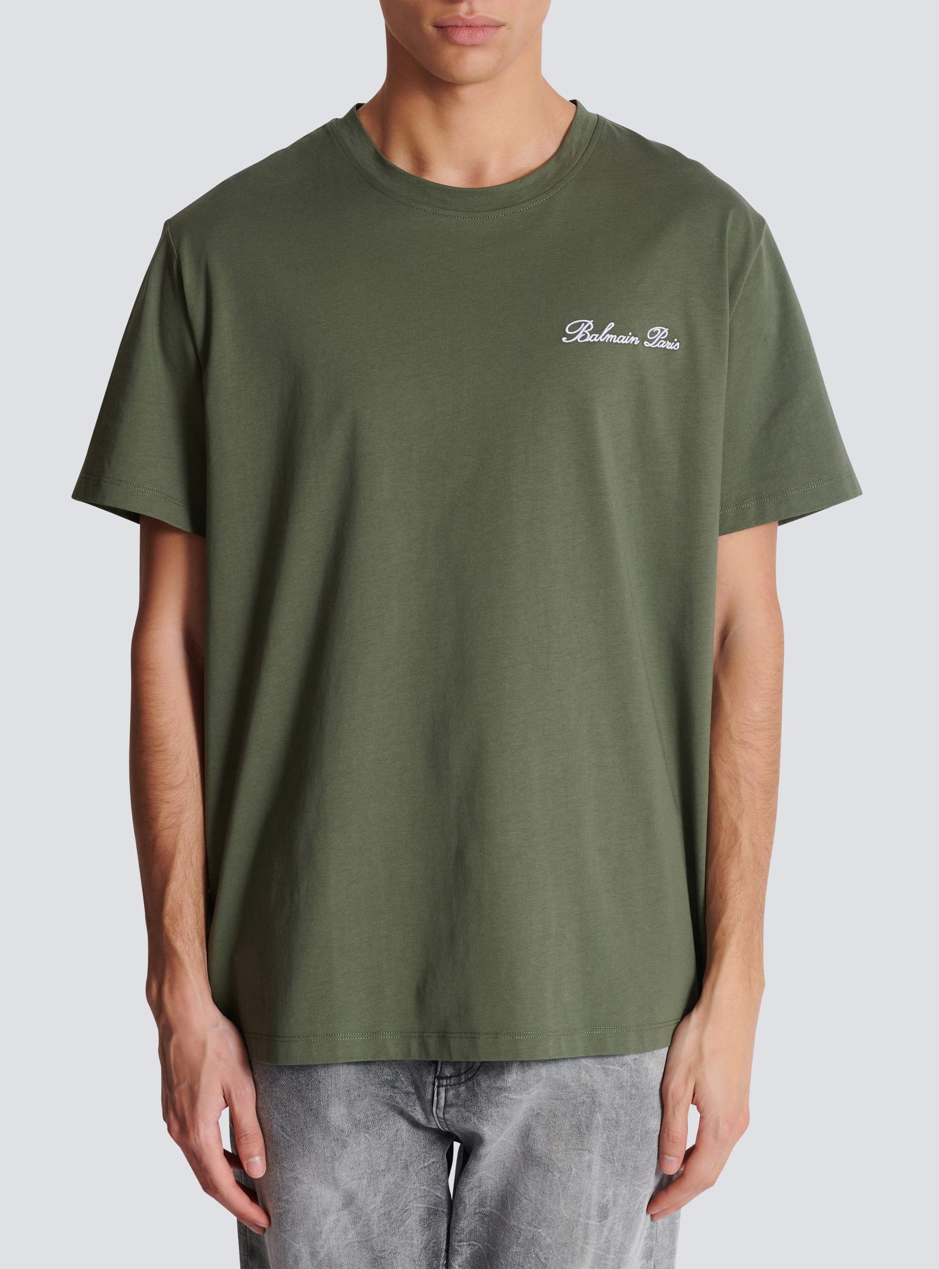 Loose T-shirt with Balmain Signature embroidery Product Image