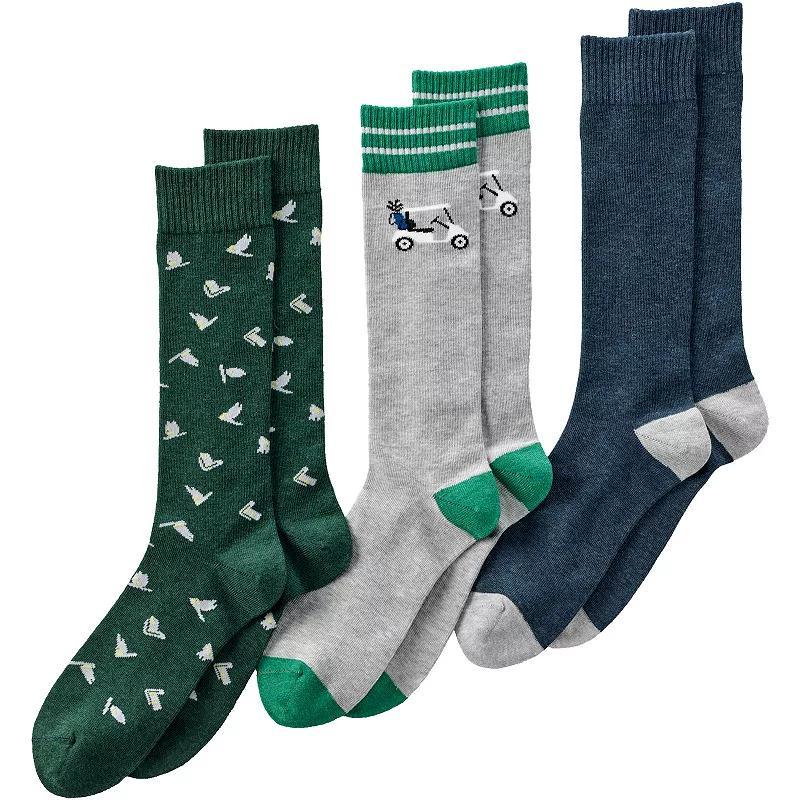 Men's Lands' End 3-Pack Novelty Dress Socks, Nautical Pack Product Image