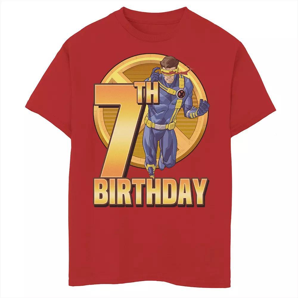 Boys 8-20 Marvel X-Men Cyclops Action Pose 7th Birthday Graphic Tee, Boys Product Image