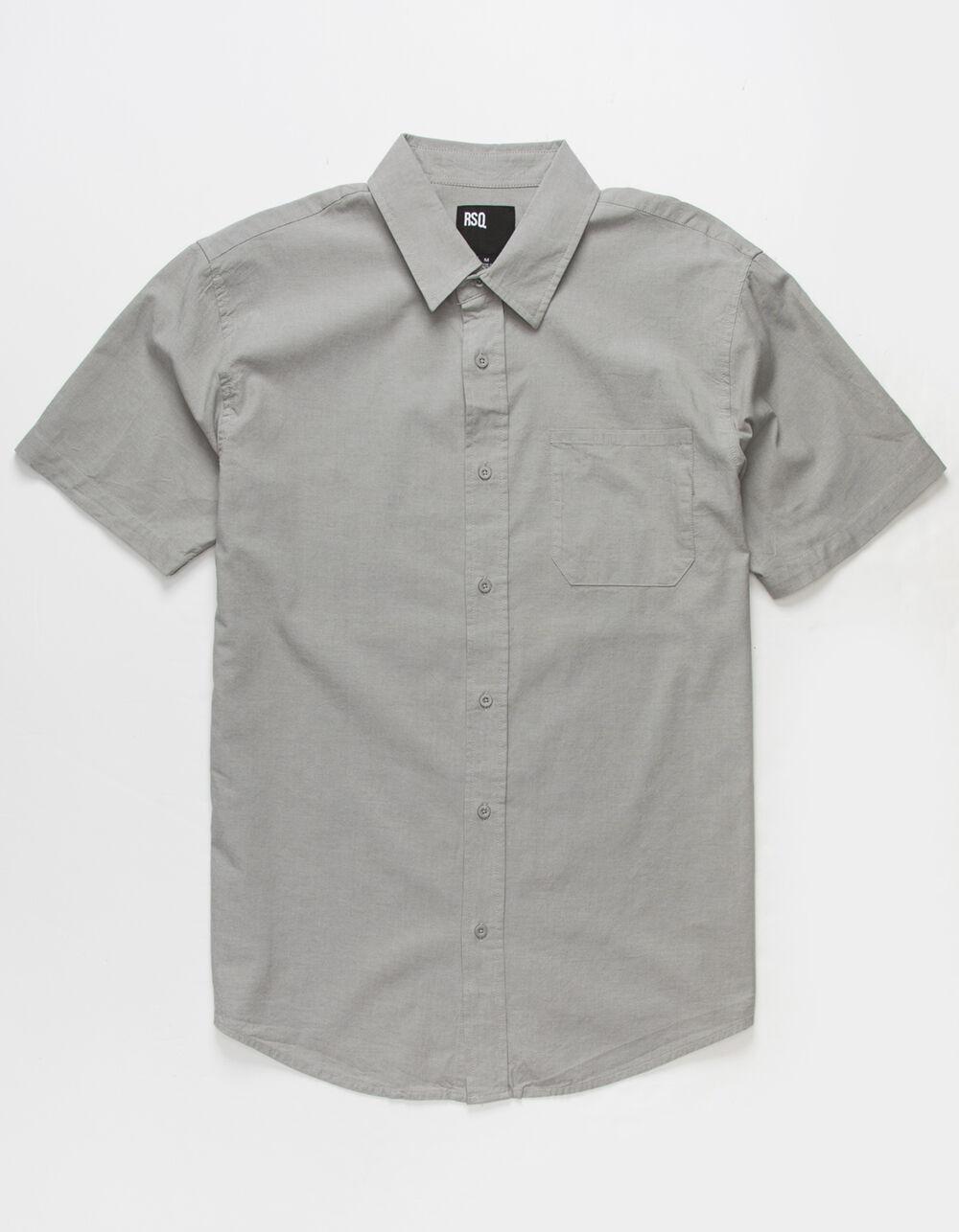 RSQ Mens Solid Chambray Button Up Shirt - GRAY Product Image