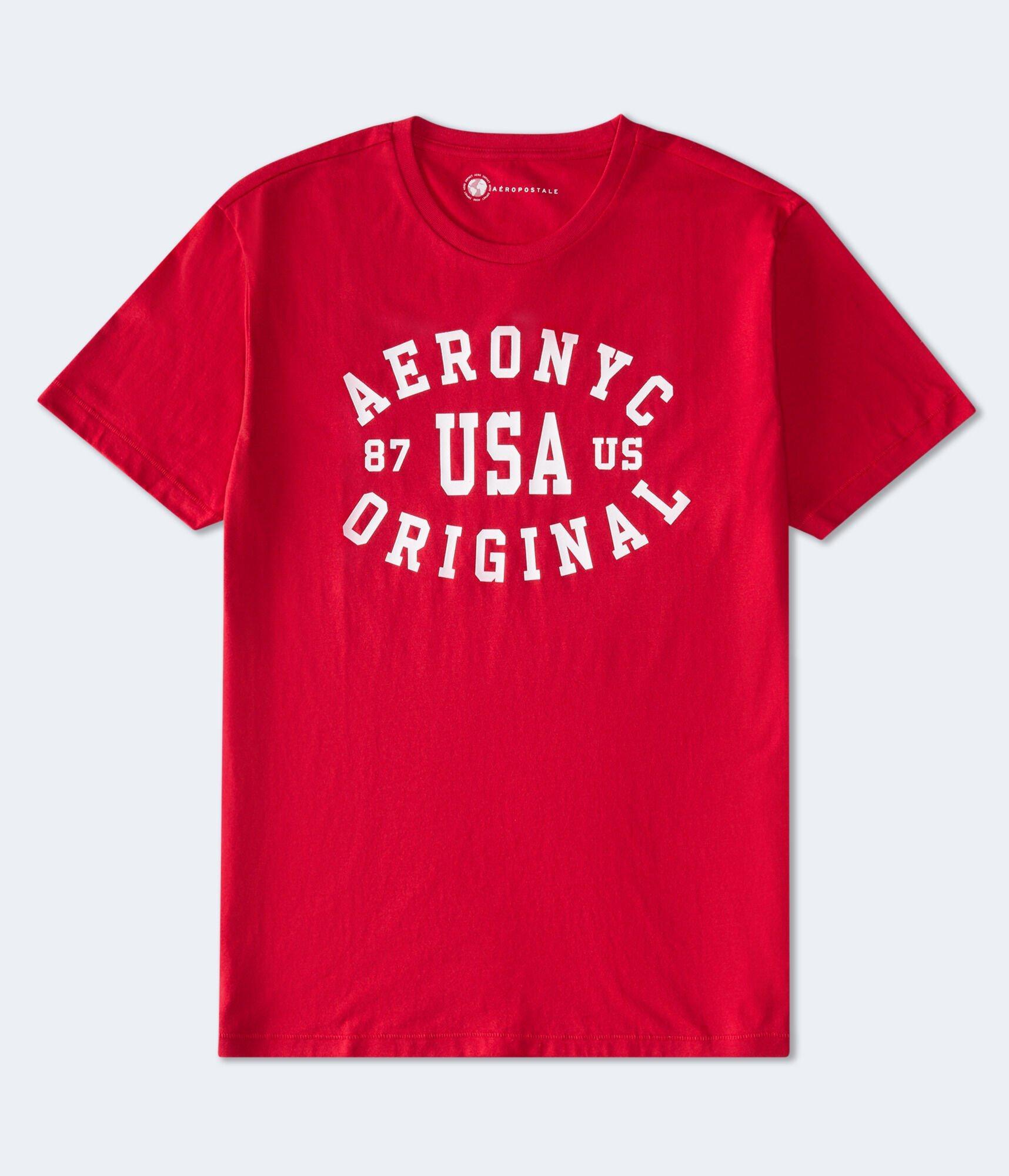 Aero NYC USA Flocked Graphic Tee Product Image