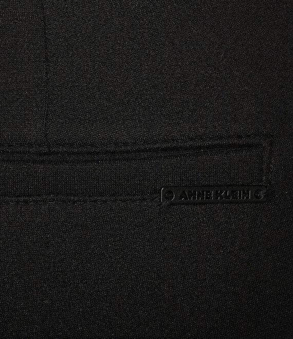 Anne Klein Plus Size Compression Stretch Knit Straight Wide-Leg Trouser Pants Product Image