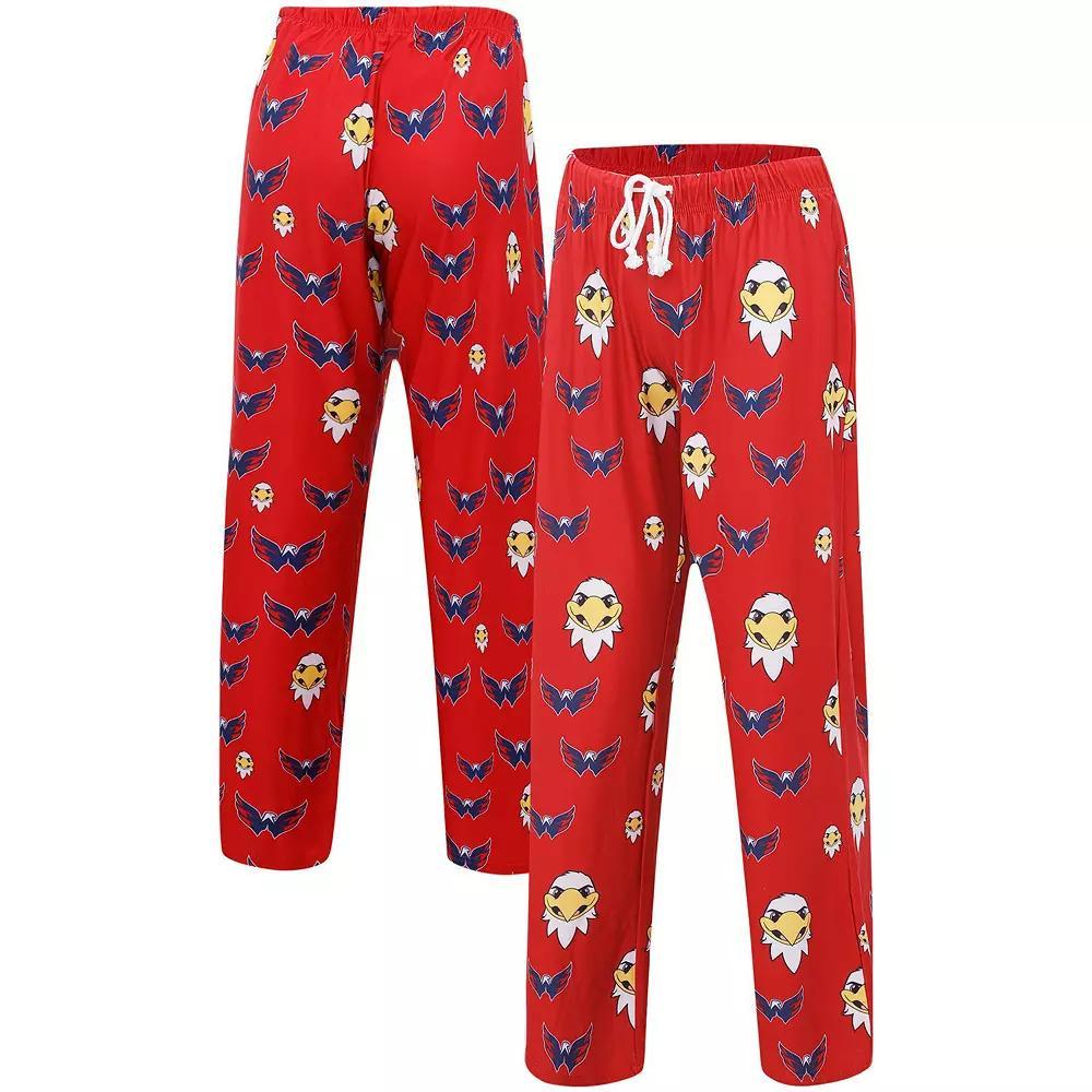 Women's Concepts Sport Red Washington Capitals Gauge Allover Print Knit Sleep Pants, Size: Medium Product Image