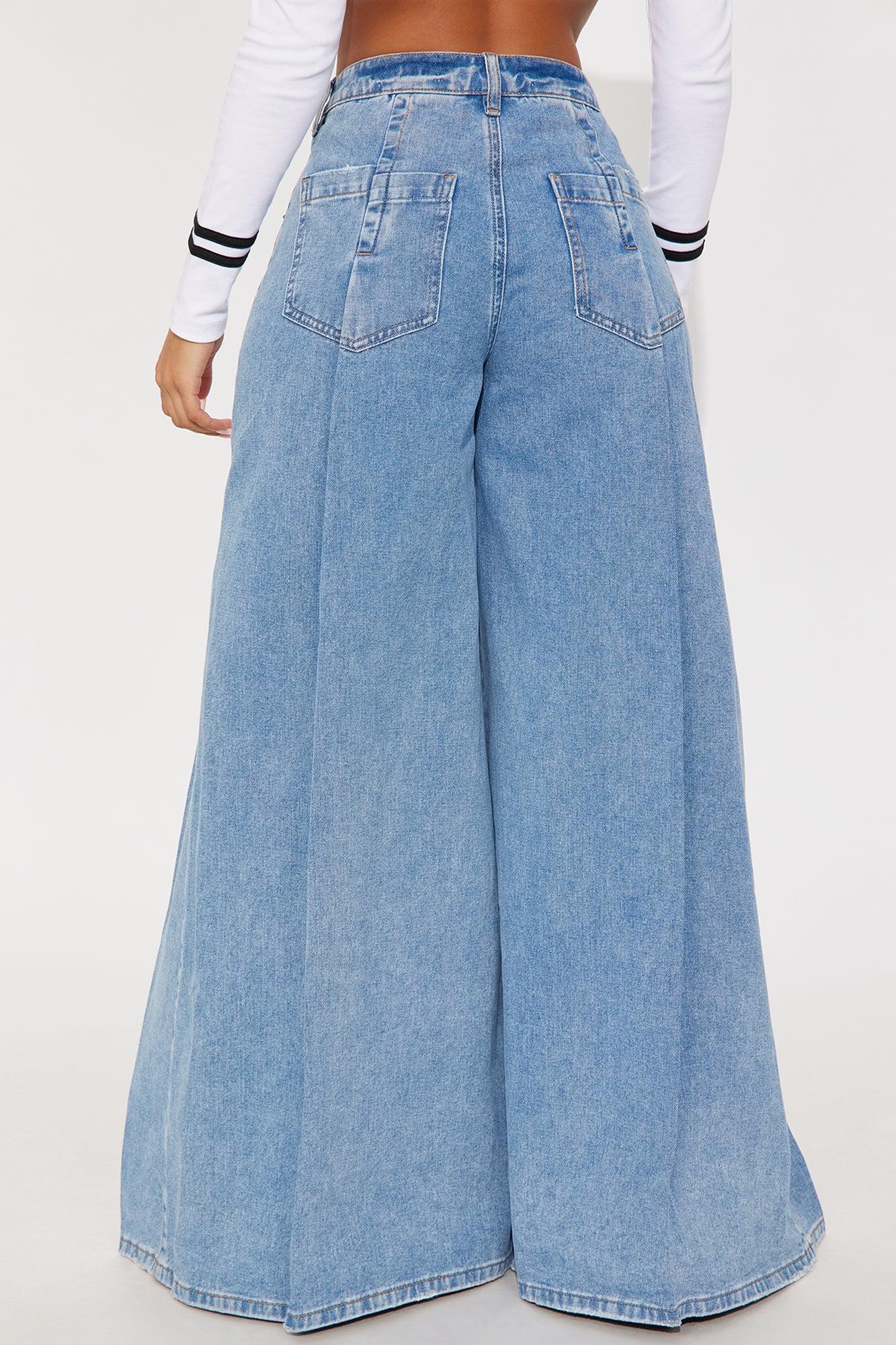 Eastside Wide Leg Denim Jeans - Light Wash Female Product Image
