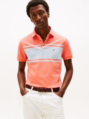 Slim Fit Block Stripe Polo Product Image