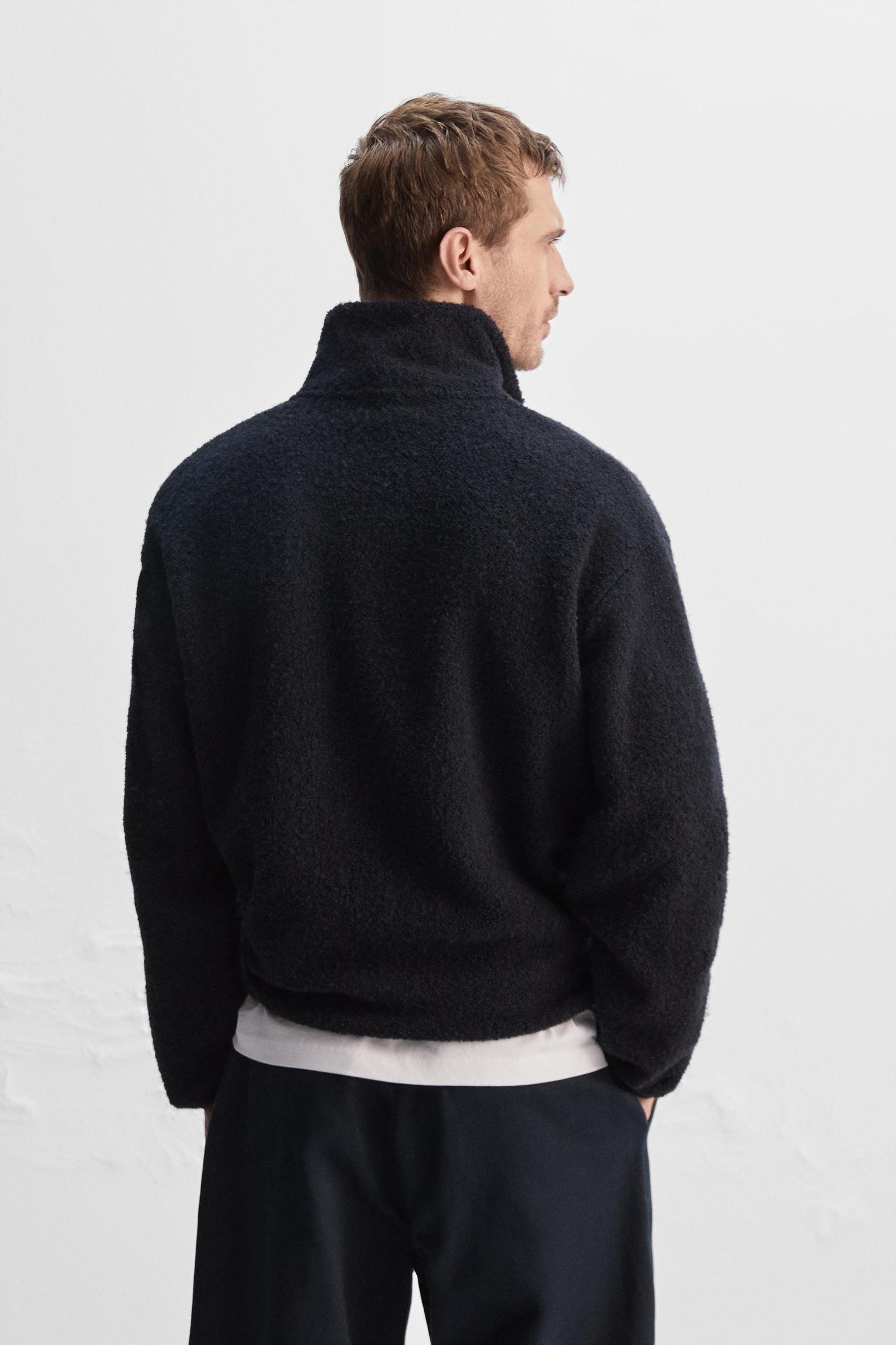 QUARTER ZIP BOUCLÉ SWEATSHIRT Product Image