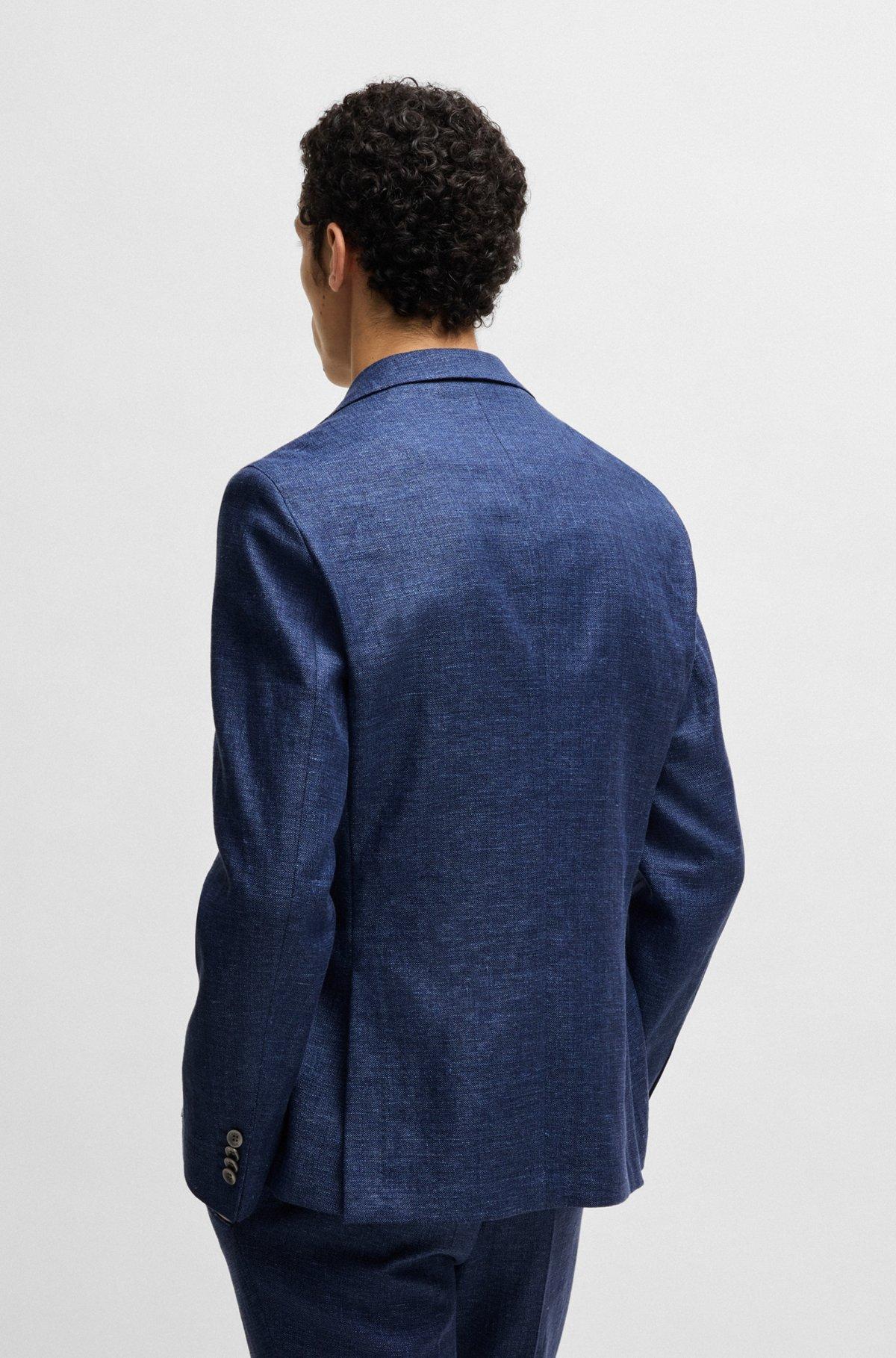 Slim-fit blazer in micro-patterned fabric Product Image