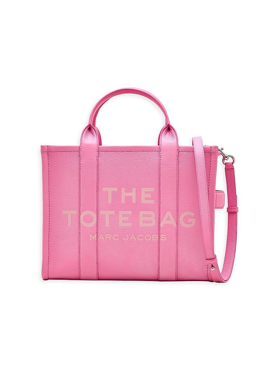 Womens The Leather Medium Tote Bag Product Image