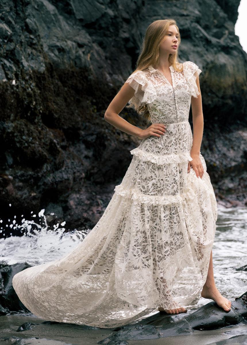 Allegra Impact Dress in Cream Female Product Image