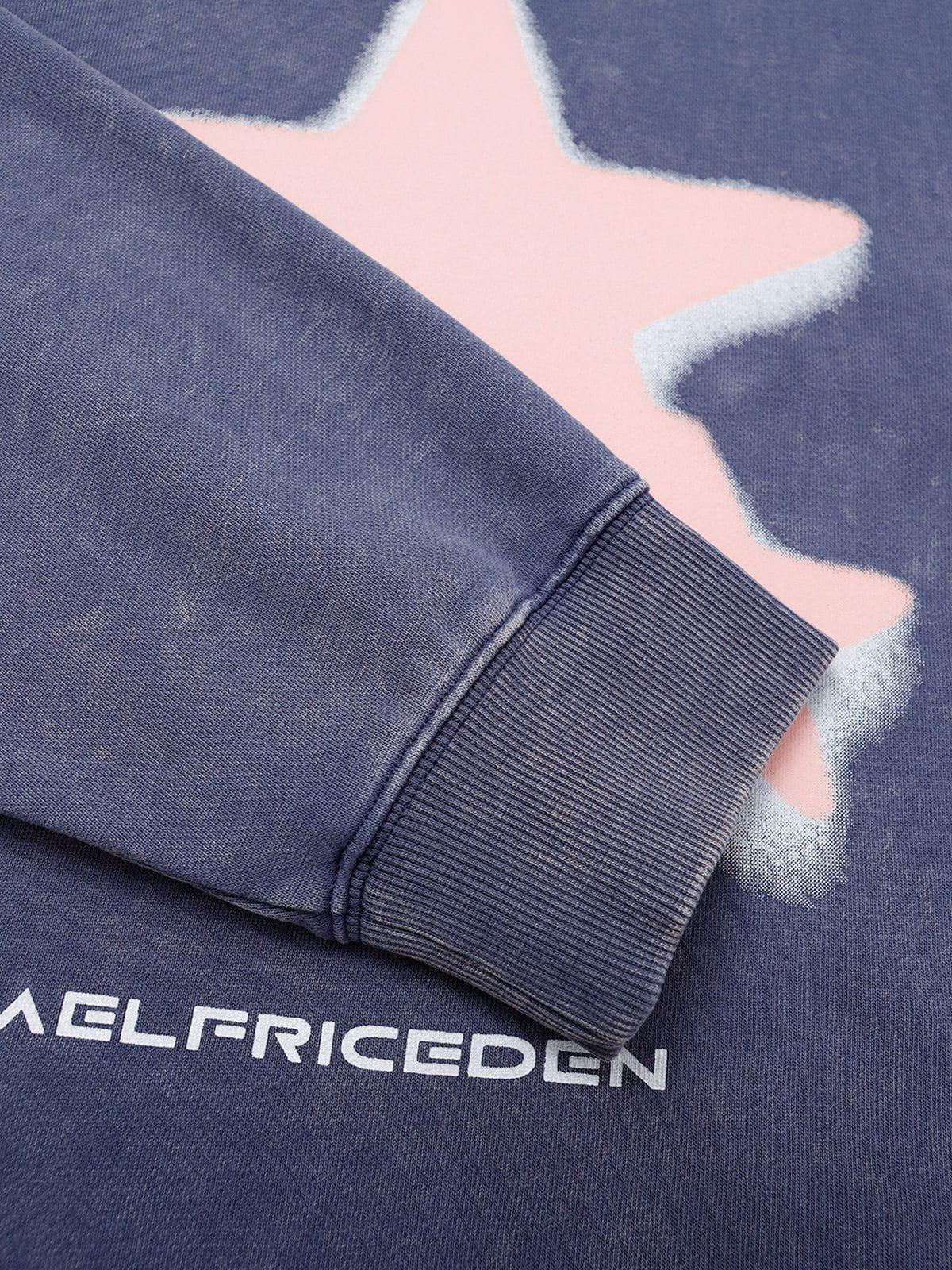 Blurring Star Washed Hoodie Product Image