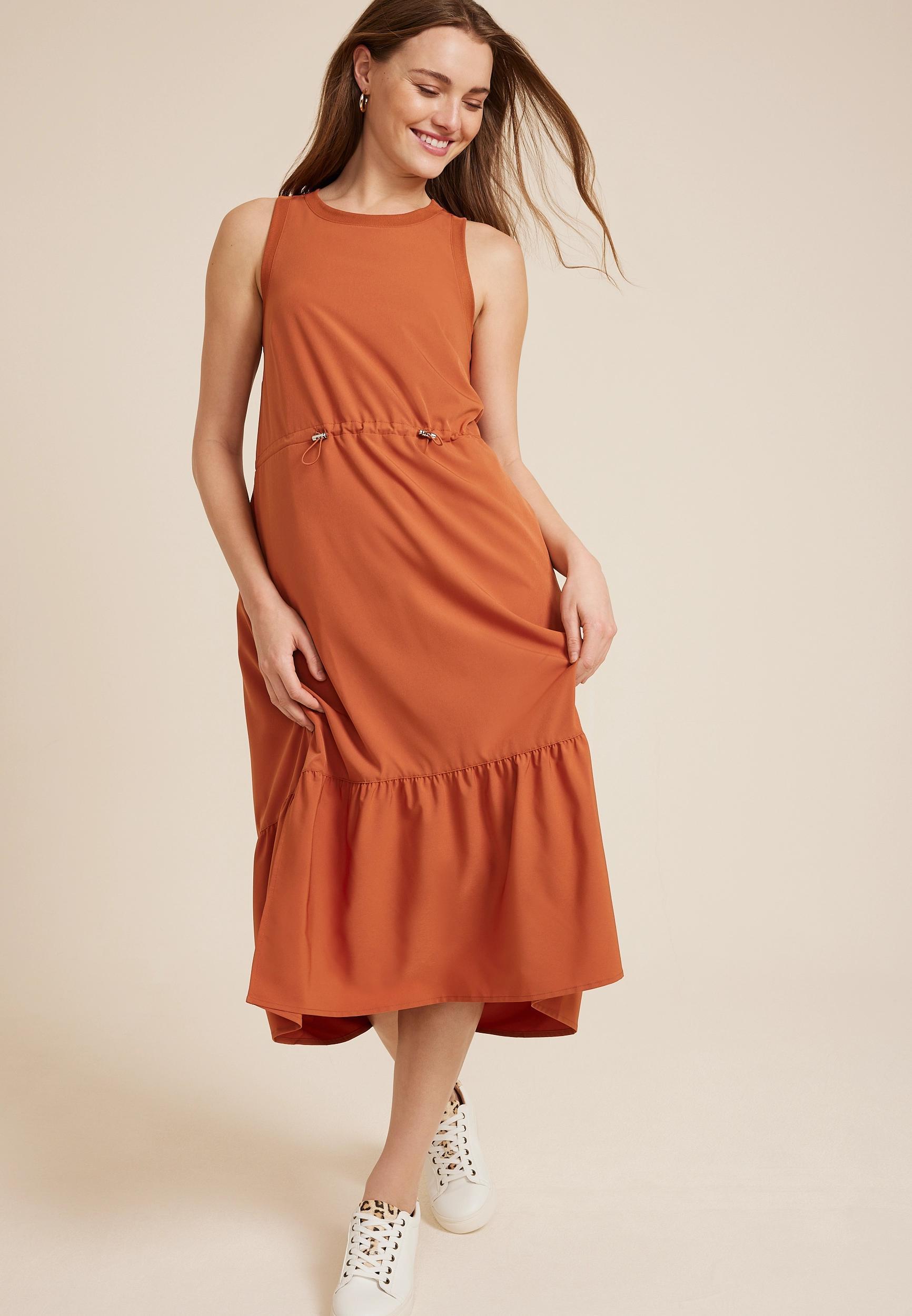 Maurices Womens Sleeveless Tiered Midi Dress Size X Small Product Image