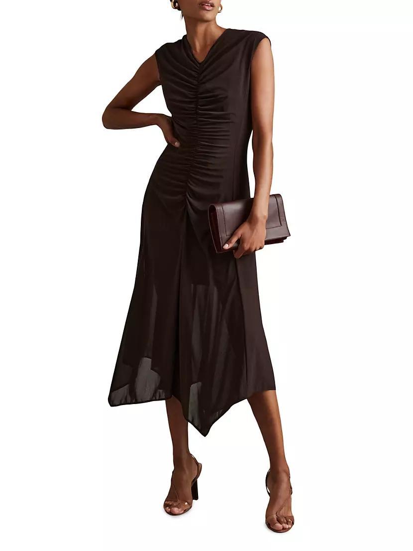 Lyra Ruched Midi-Dress Product Image