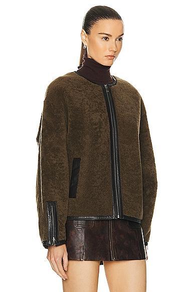 NOUR HAMMOUR Ronin Jacket In Zeytoun & Black Product Image