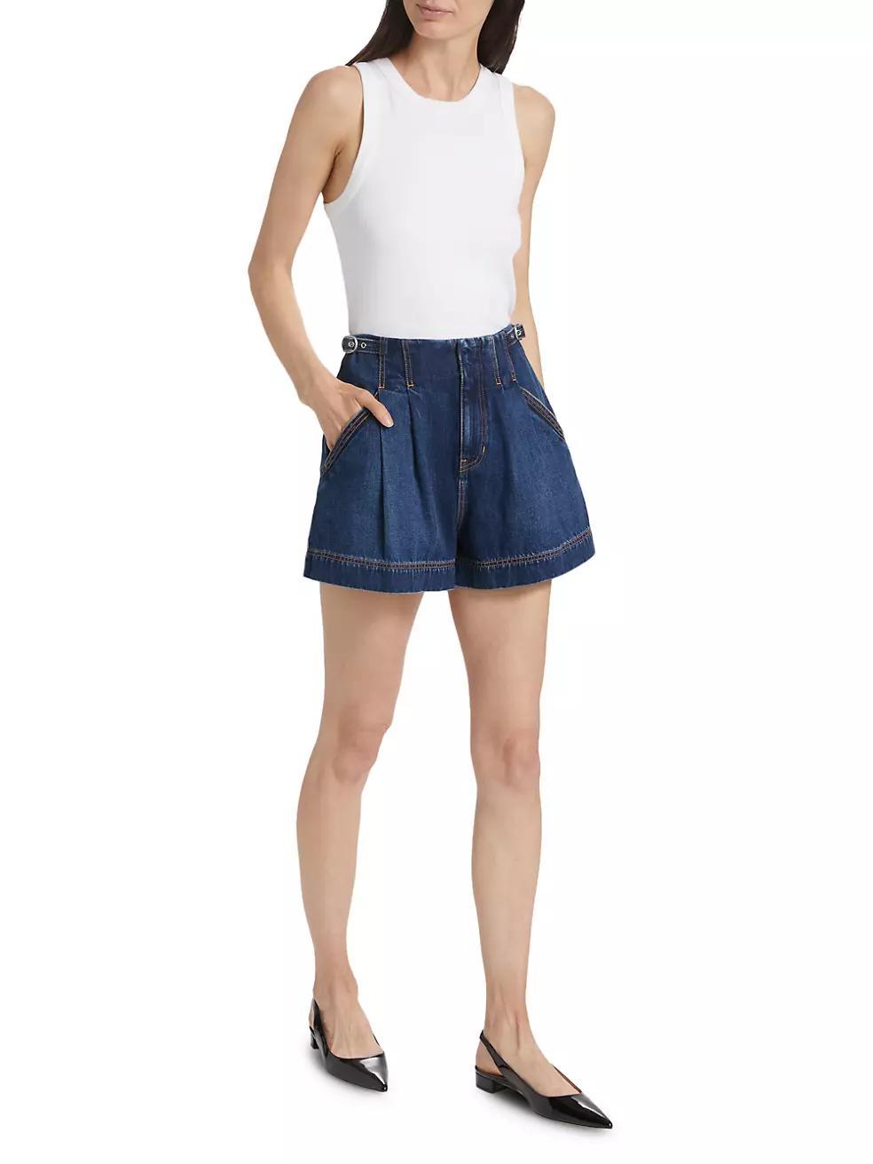 Jaffe Denim Buckle Shorts Product Image
