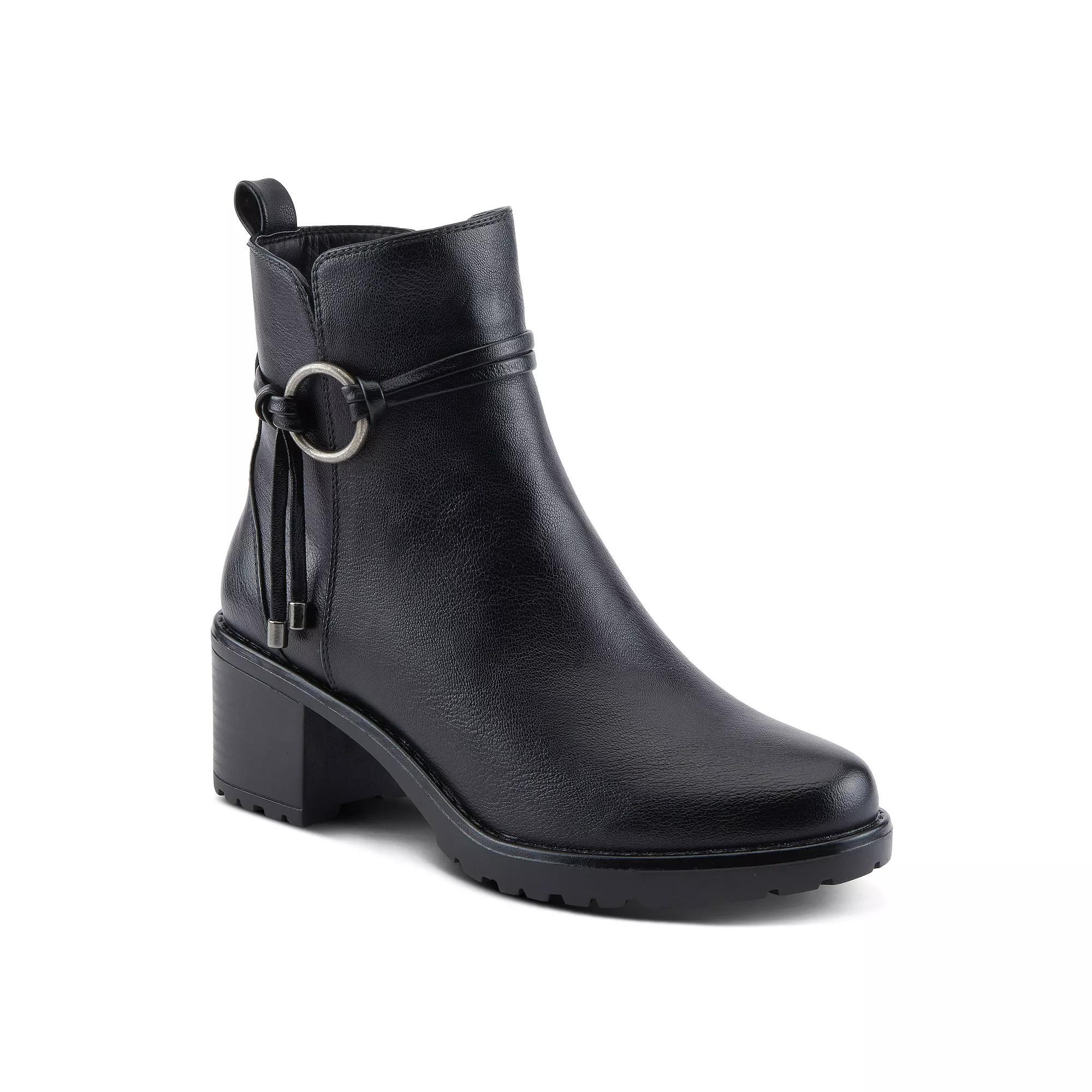 Patrizia Briggs Women's Tie Loop Detailed Ankle Boots, Size: 38, Black Product Image