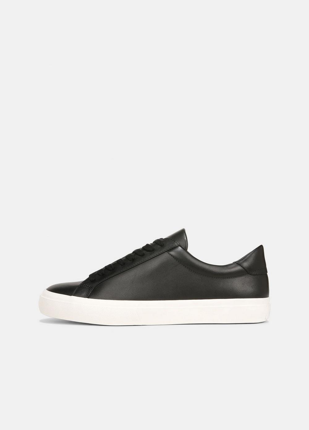 Mens Fulton Leather Sneaker, Black, Size 7.5 Vince Product Image
