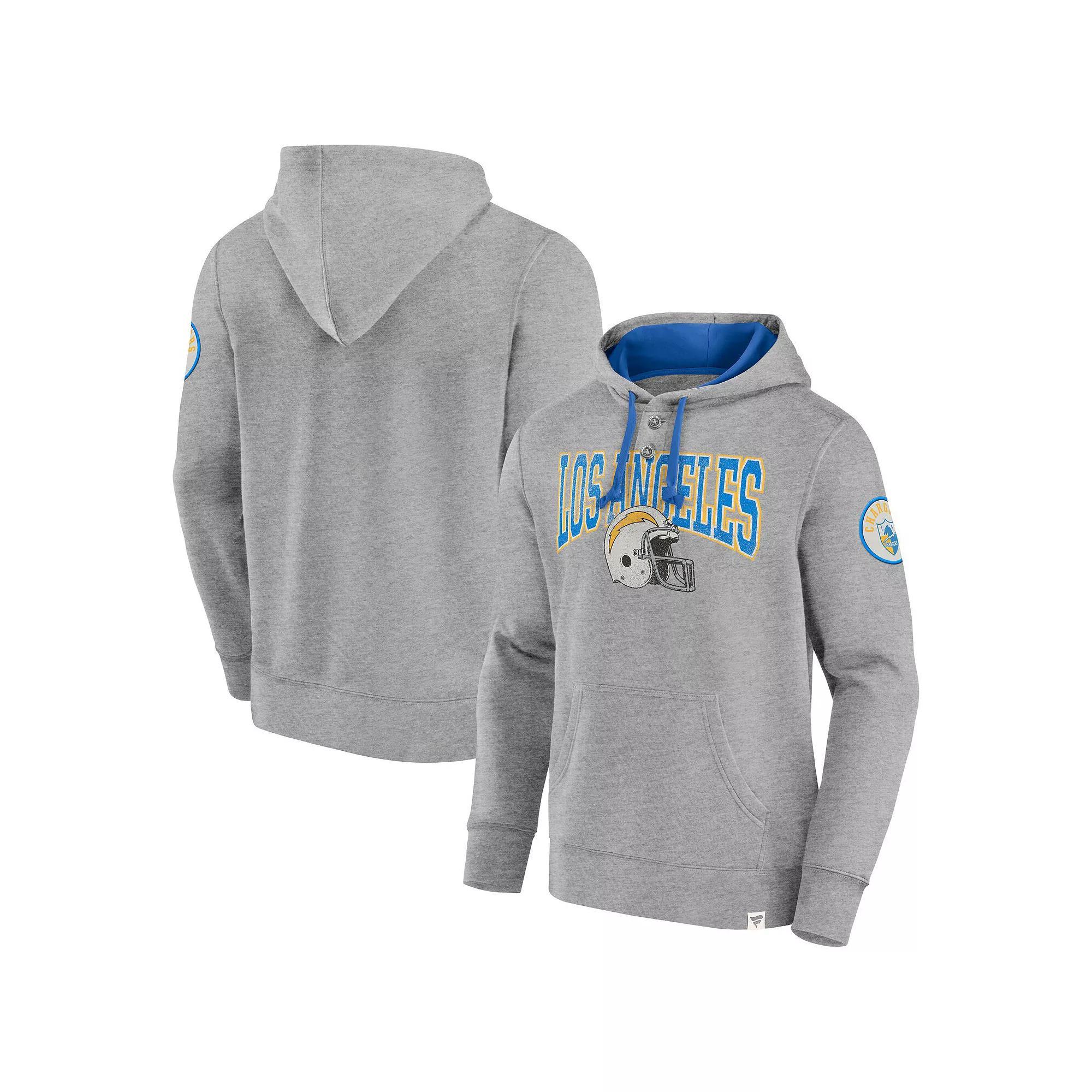 Men's Fanatics  Heather Gray Philadelphia Eagles Label Maker Pullover Hoodie, Size: Medium, Grey Product Image