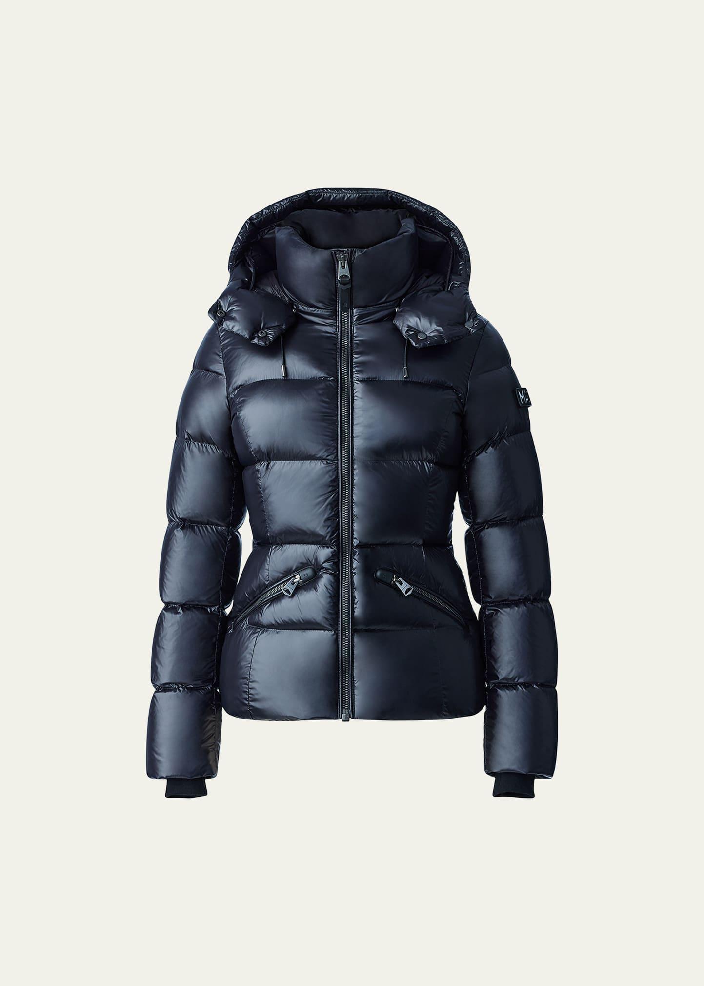Madalyn Lustrous Light Down Jacket with Hood Product Image
