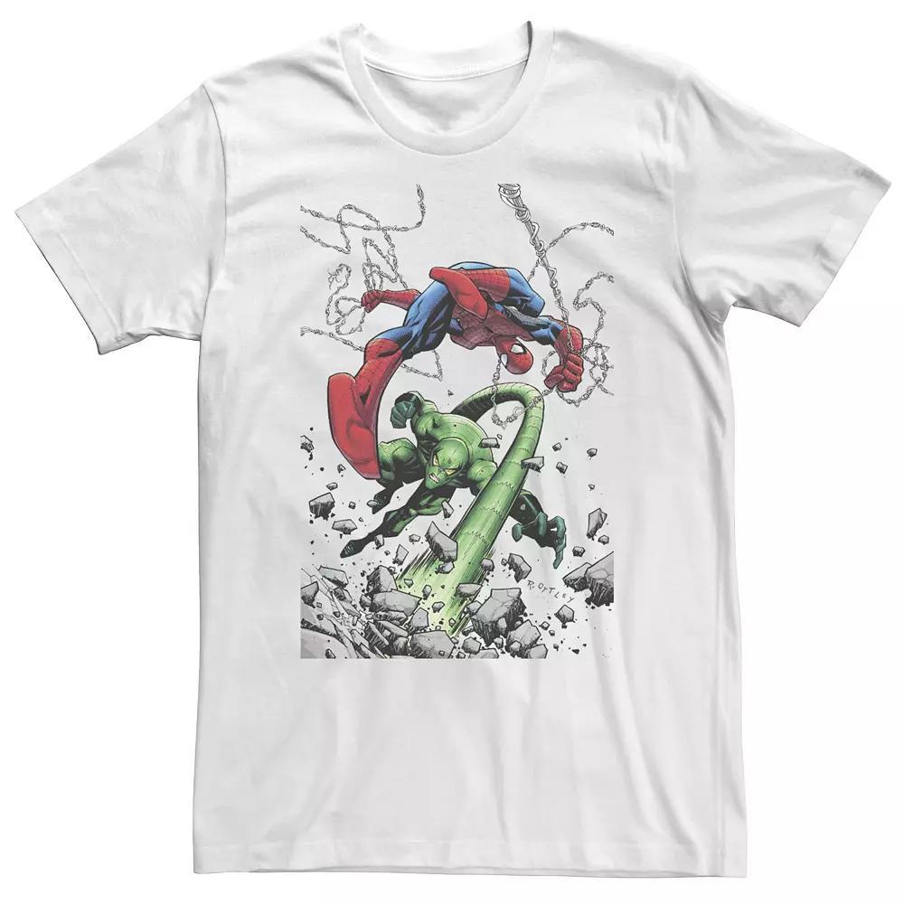 Big & Tall Marvel Spider-Man And Jonah In Trouble Comic Tee, Men's, Size: 4XL, White Product Image