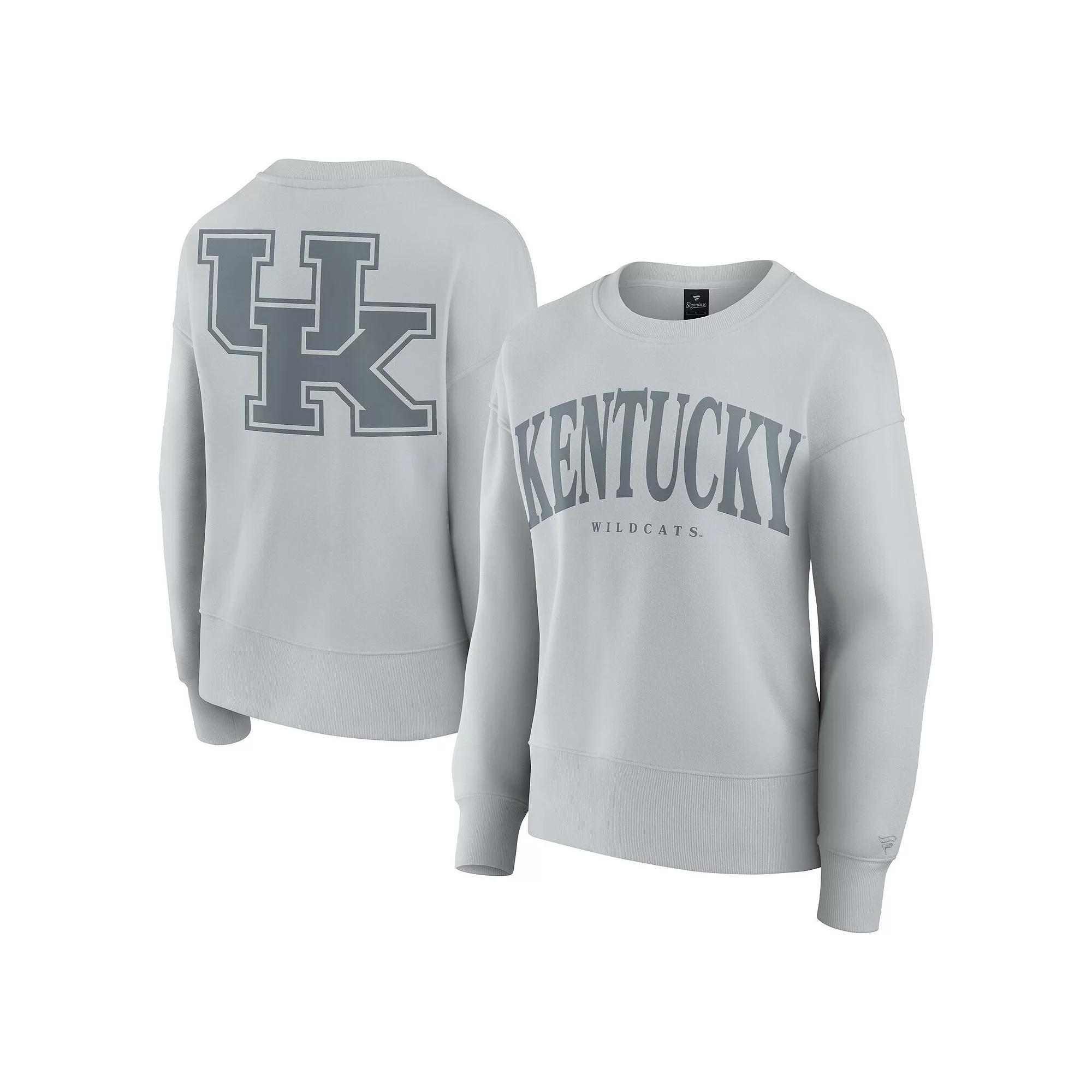 Women's Fanatics Gray Kentucky Wildcats Supersoft Flow Fleece Pullover Sweatshirt, Size: Small, Grey Product Image