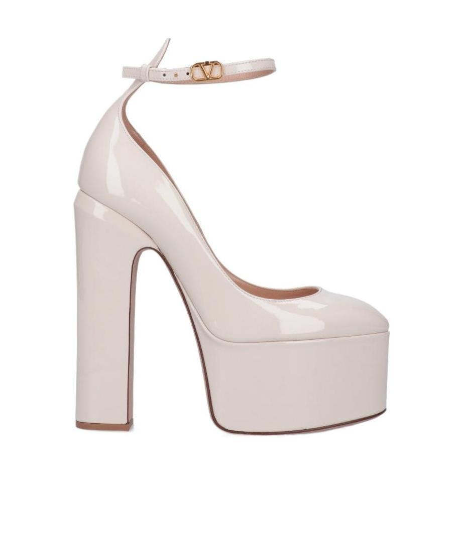 VALENTINO GARAVANI Tan-go 155mm Platform Pumps In White Product Image