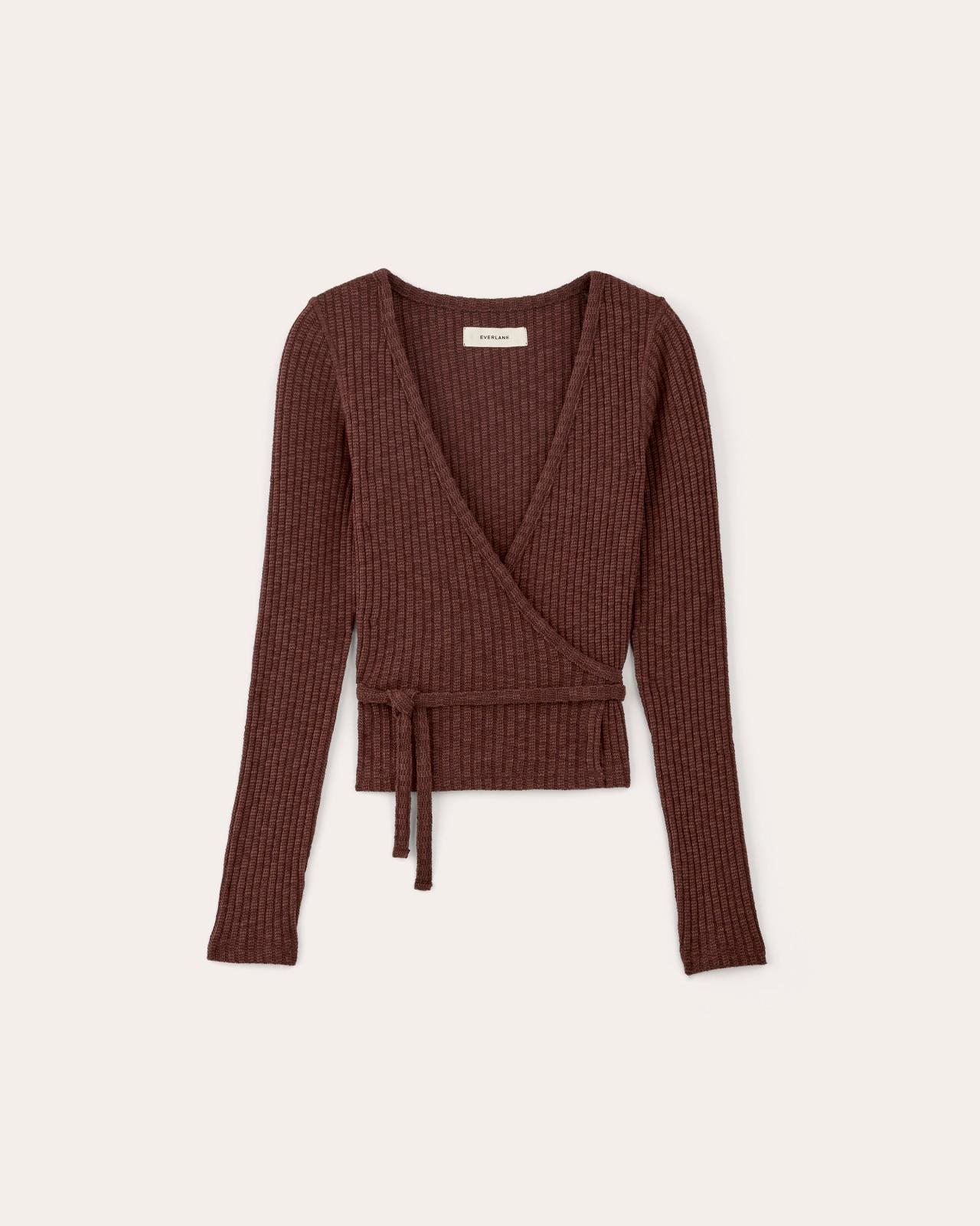 The Cozy Rib Wrap Top Product Image