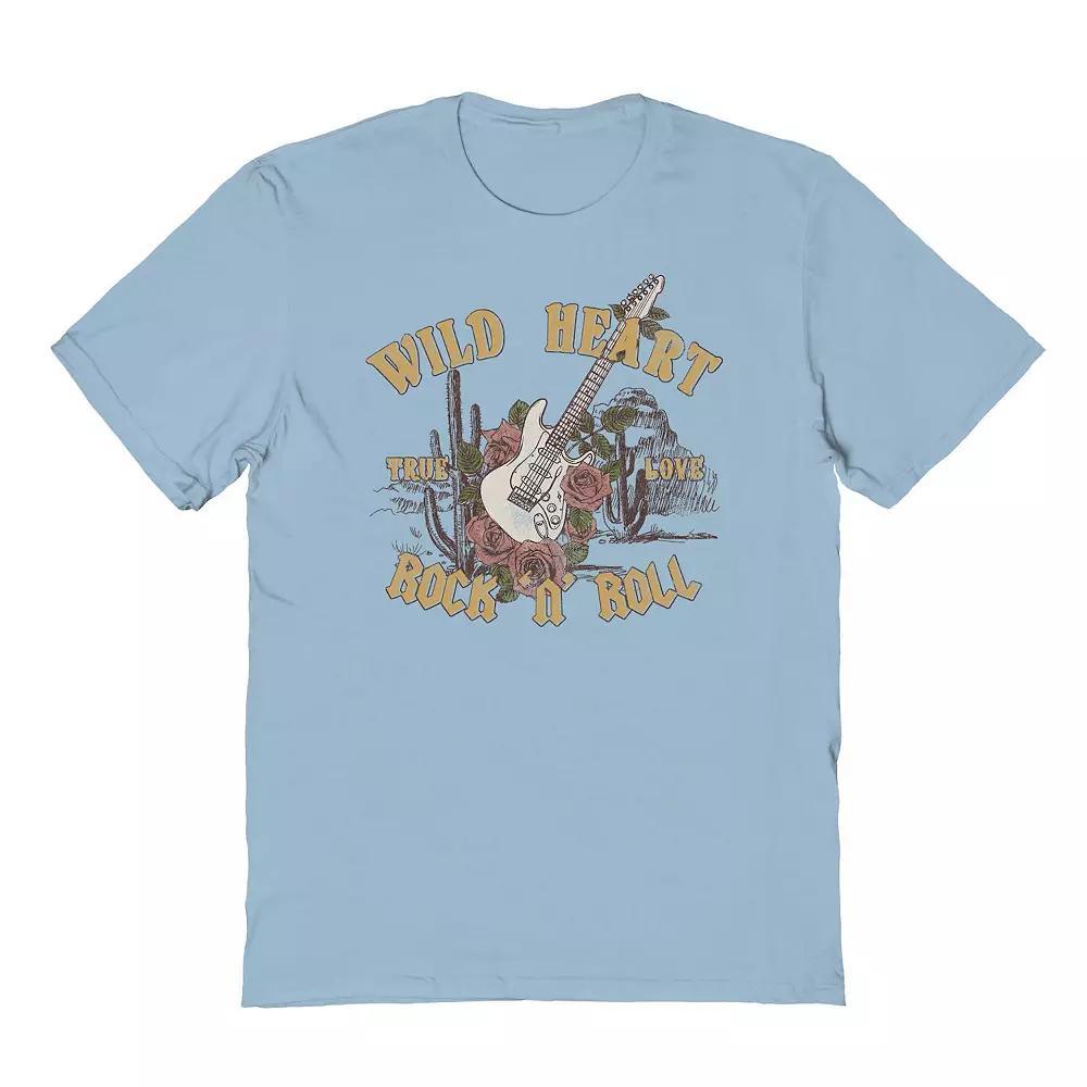 Men's COLAB89 by Threadless Wild Heart Graphic Tee, Size: Large, Light Blue Product Image