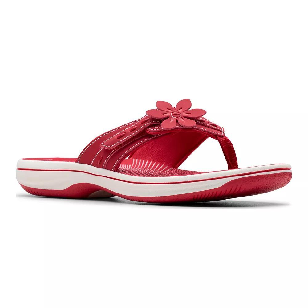 Clarks® Cloudsteppers Breeze Opal Women's Flip Flop Sandals, Size: 7, Red Product Image