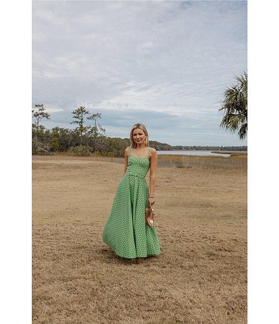 Antonio Melani x Style by Simkins Margo Printed Poplin Sweetheart Neck Sleeveless Maxi Dress Product Image