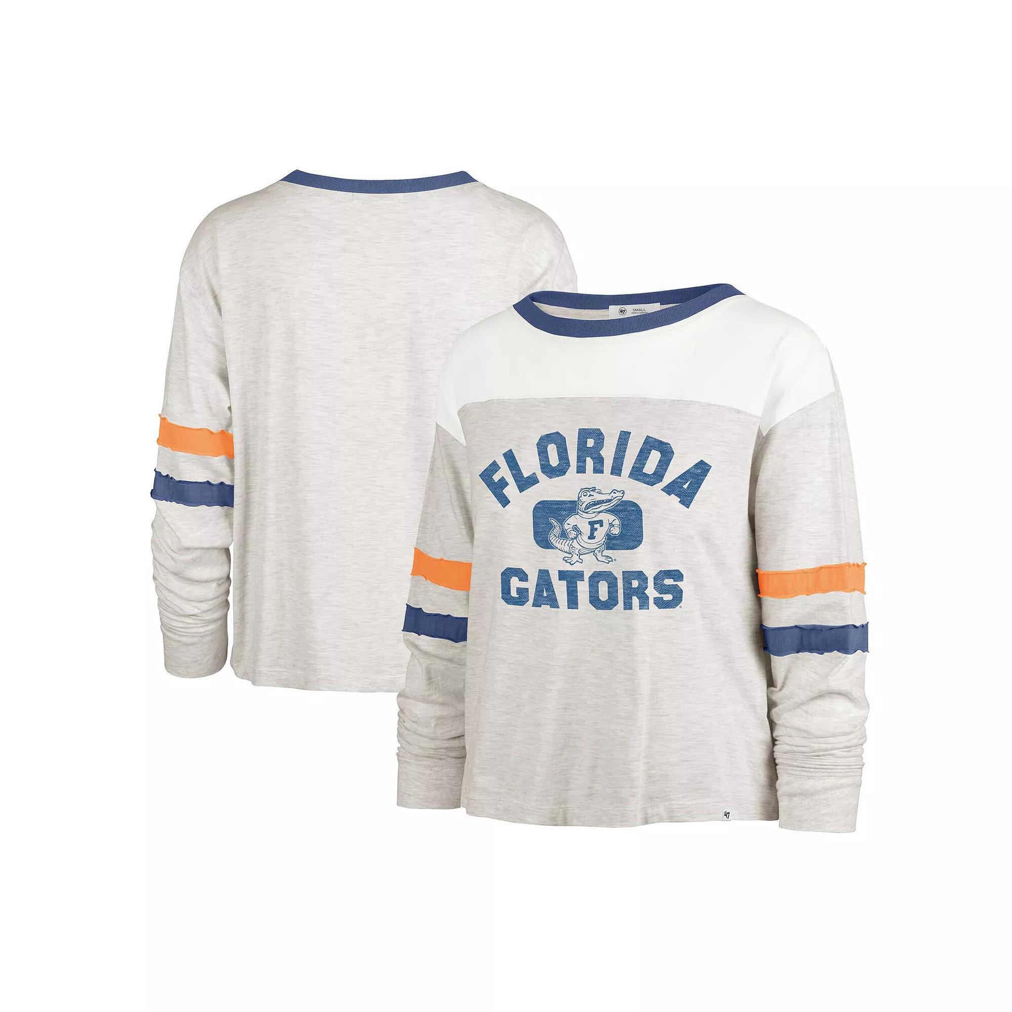 Women's '47  Oatmeal Florida Gators Vault All Class Lena Long Sleeve T-Shirt, Size: Small, Team Product Image
