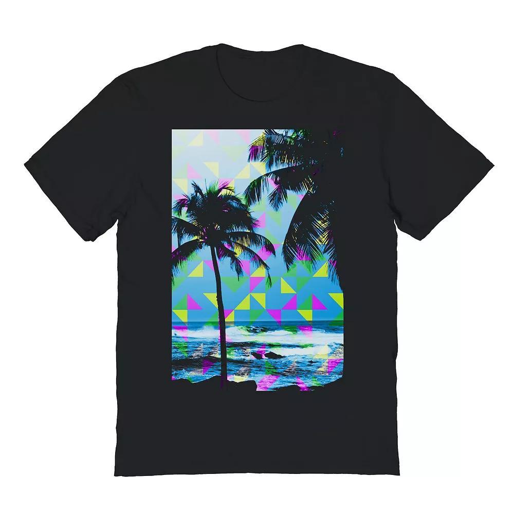 Men's COLAB89 by Threadless Triangle Palm Graphic Tee, Size: XXL, Black Product Image