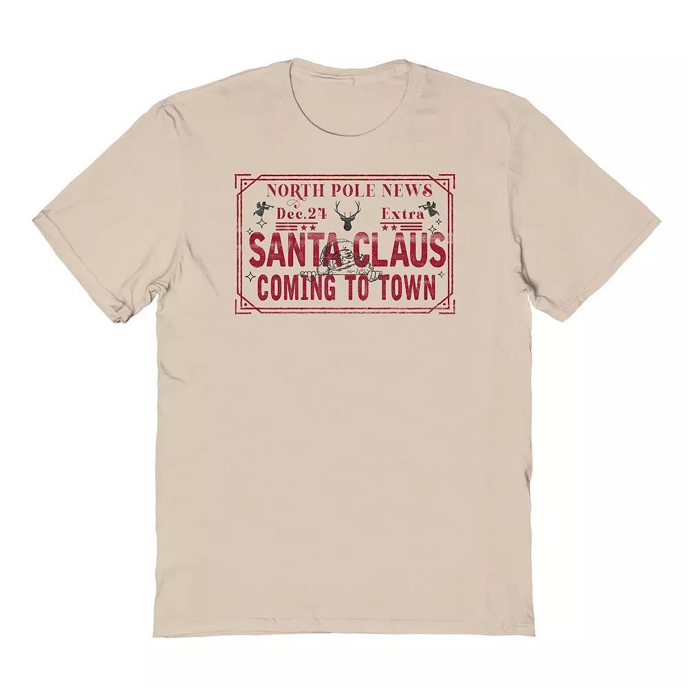 Men's North Pole News Graphic Tee, Women's, Size: Large, Brown Product Image