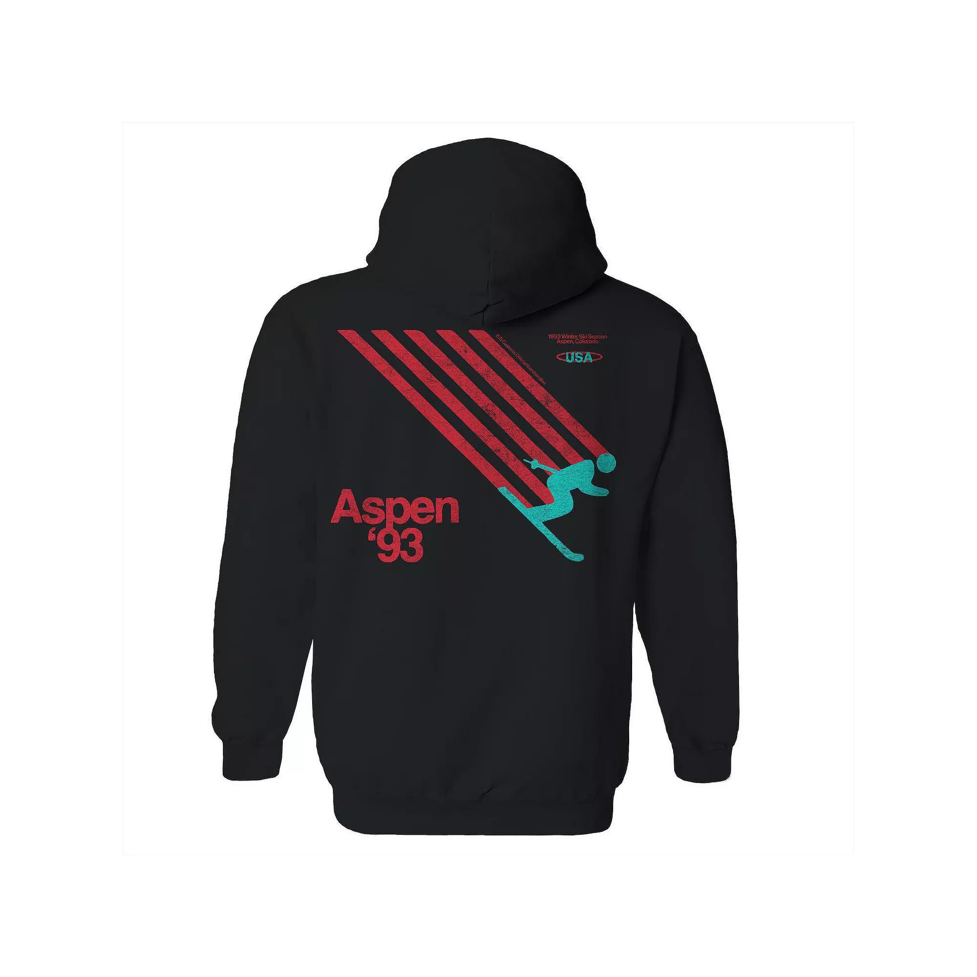 Men's Aspen Black Graphic Hoodie, Size: Small Product Image