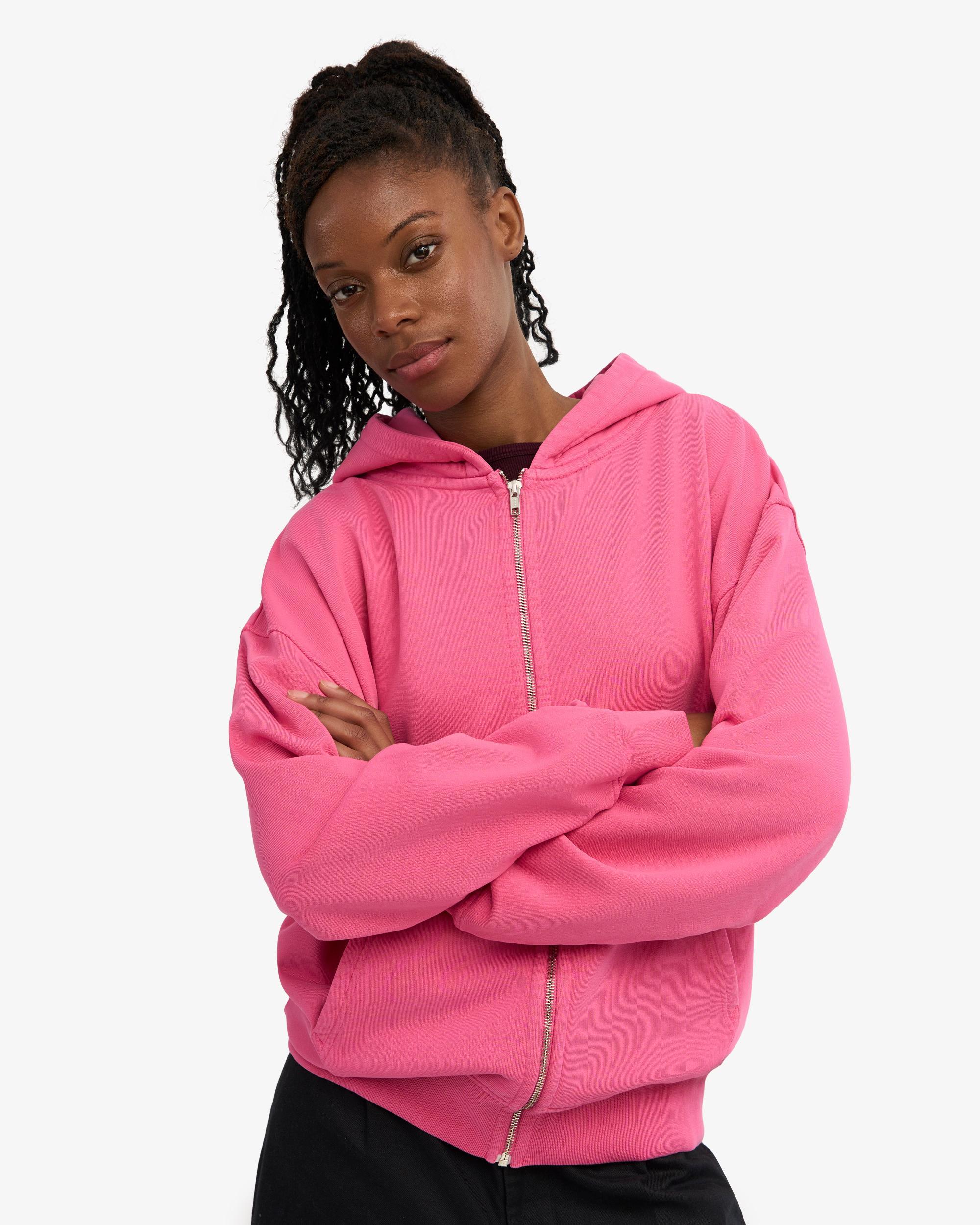 Organic Oversized Zip Hood - Ivory White Product Image