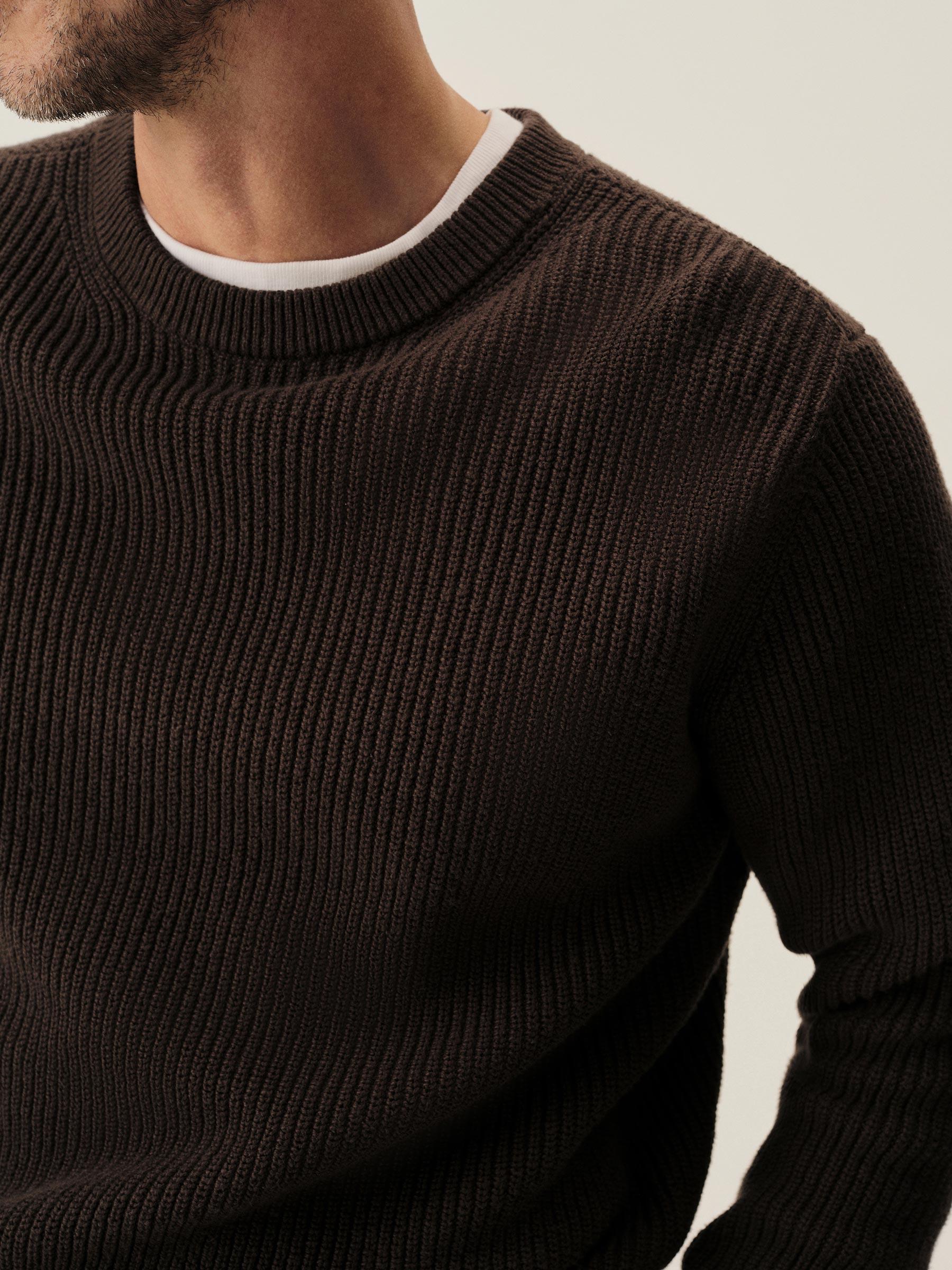 Black Walnut Seafarer Cotton Rib Crew Product Image