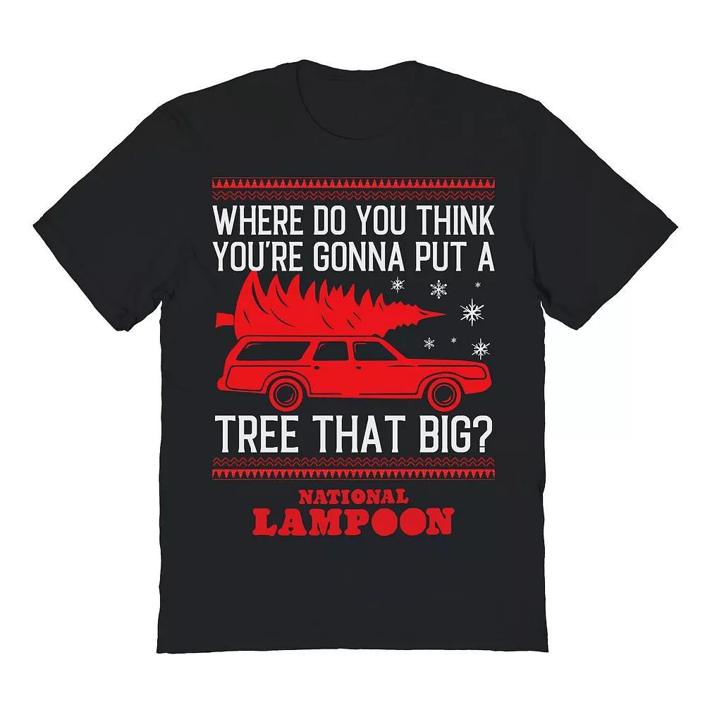 Men's Big Tree National Lampoon's Christmas Vacation Graphic Tee, Size: XXL, Black Product Image