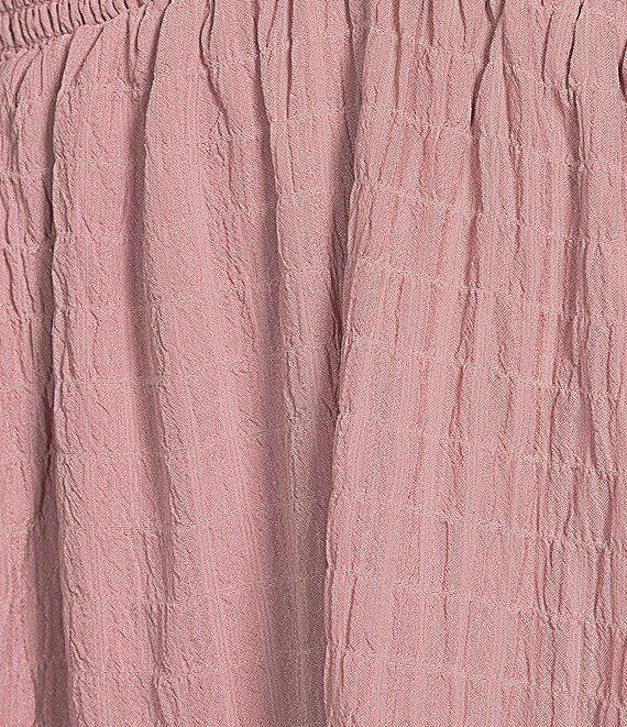 Allison & Kelly Short Sleeve Smocked Empire Waist Babydoll Tiered Mini Dress Product Image
