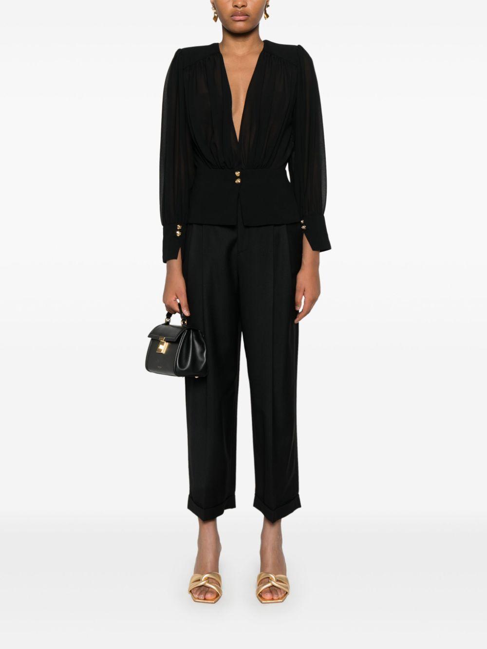 georgette peplum blouse Product Image