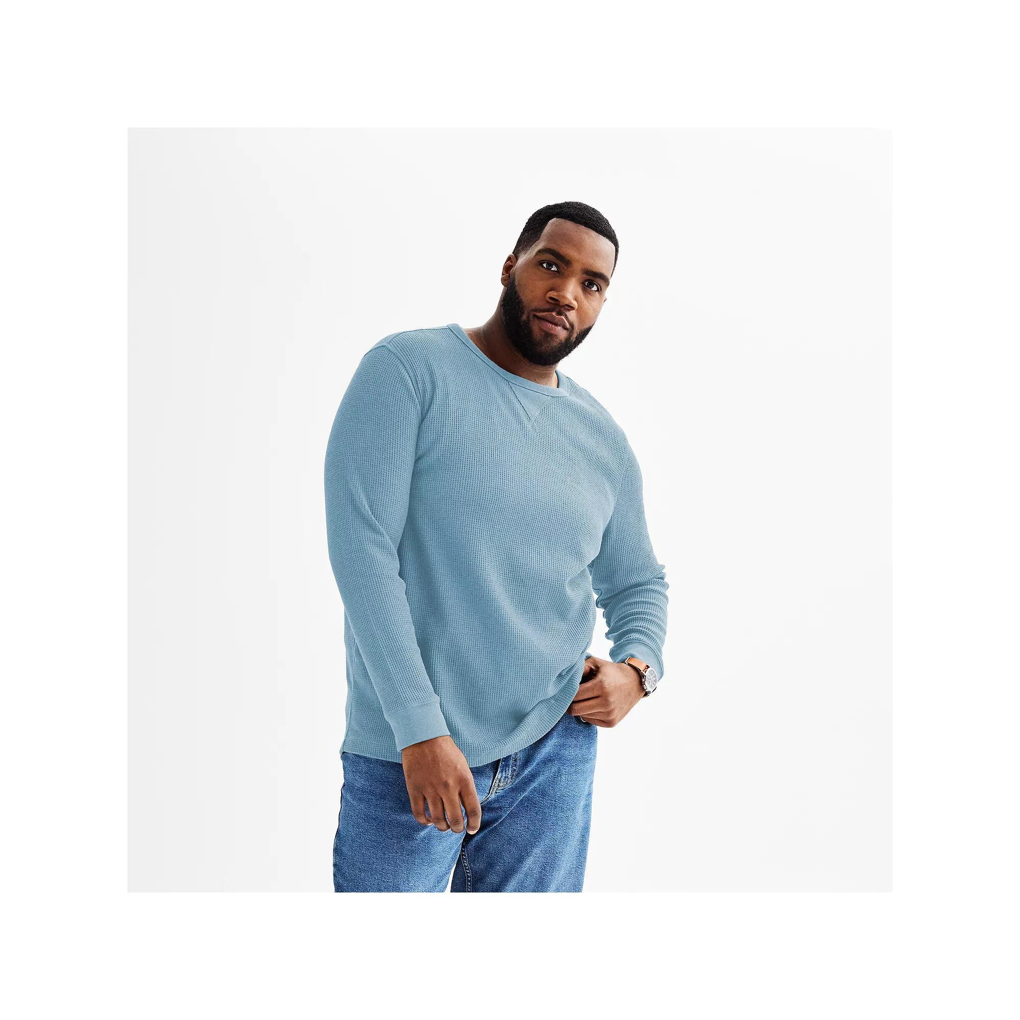 Big & Tall Sonoma Goods For Life® Essential Thermal Long Sleeve Tee, Men's, Size: 3XL Tall, Brown Product Image