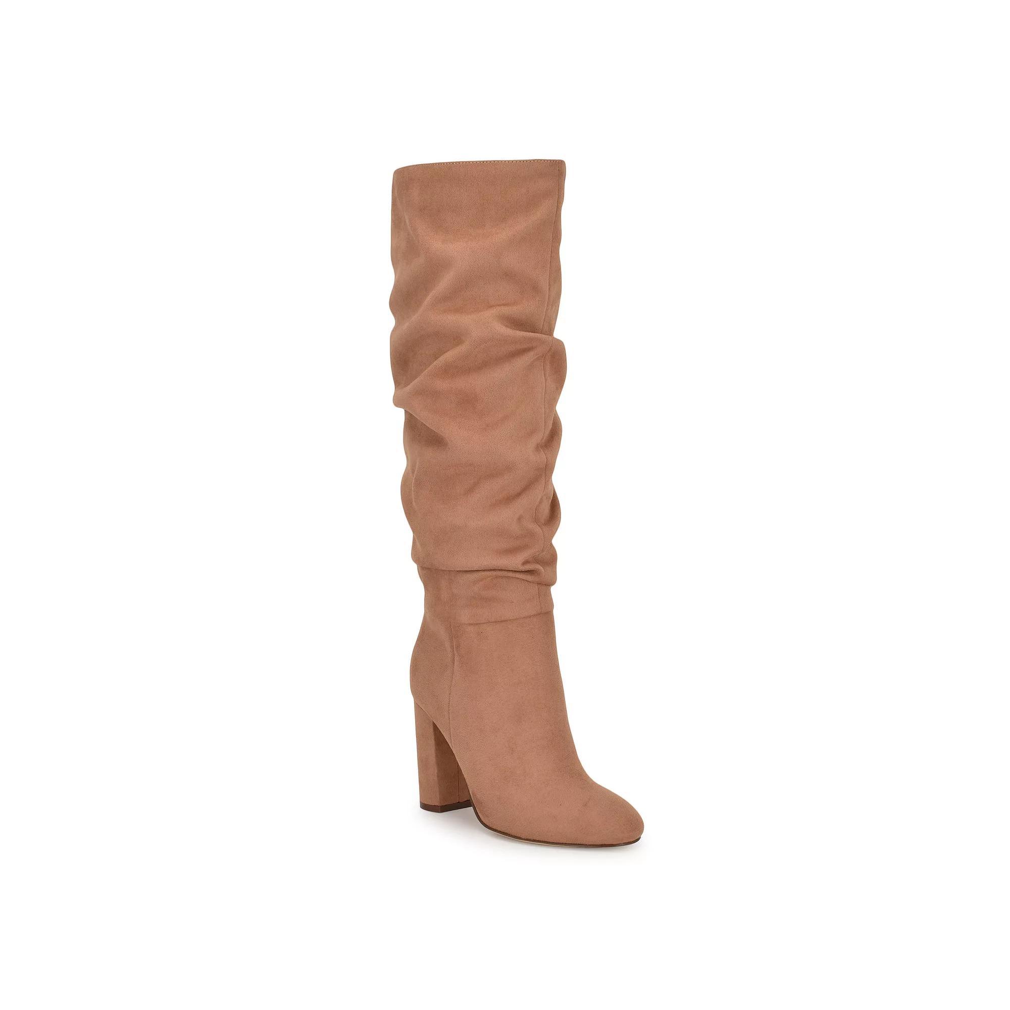 Nine West Magnett Women's Block Heel Slouchy Dress Boots, Size: 9.5, Red Product Image