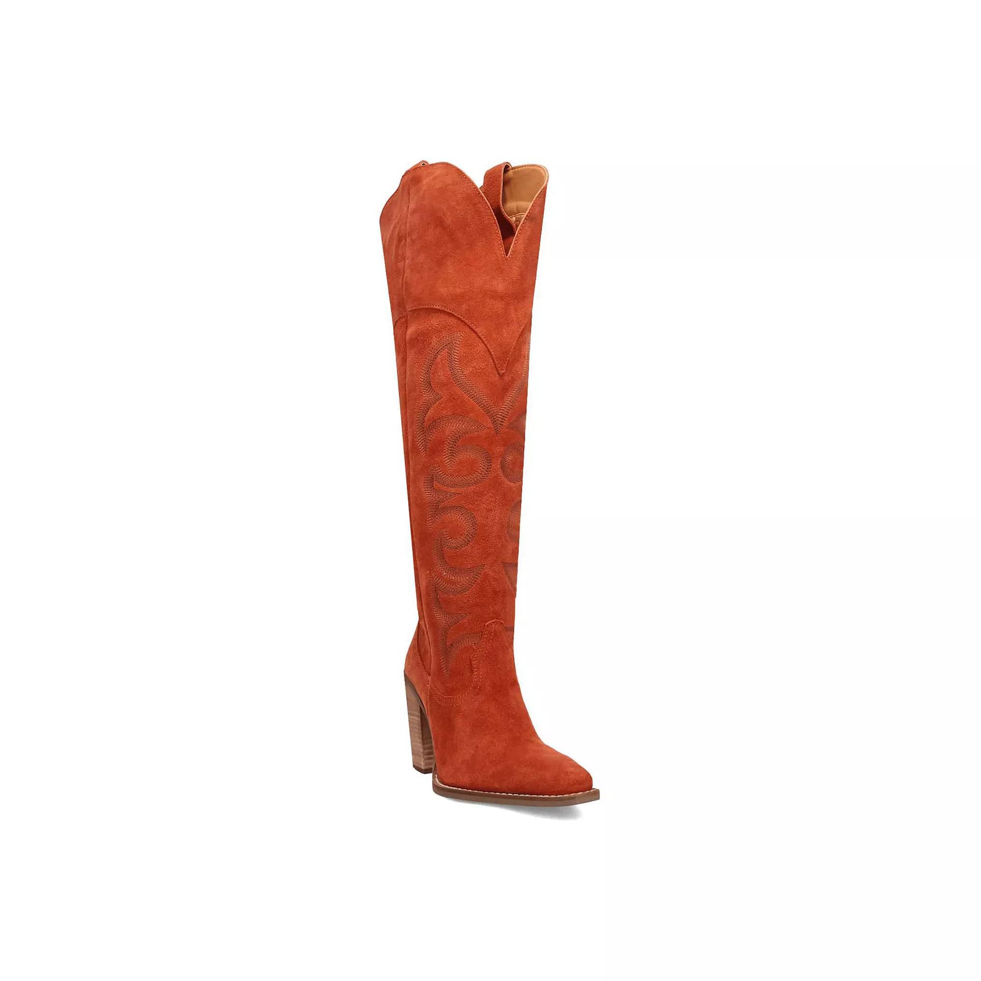 Dingo Primadonna Women's Suede Boots, Size: 8.5, Red Product Image