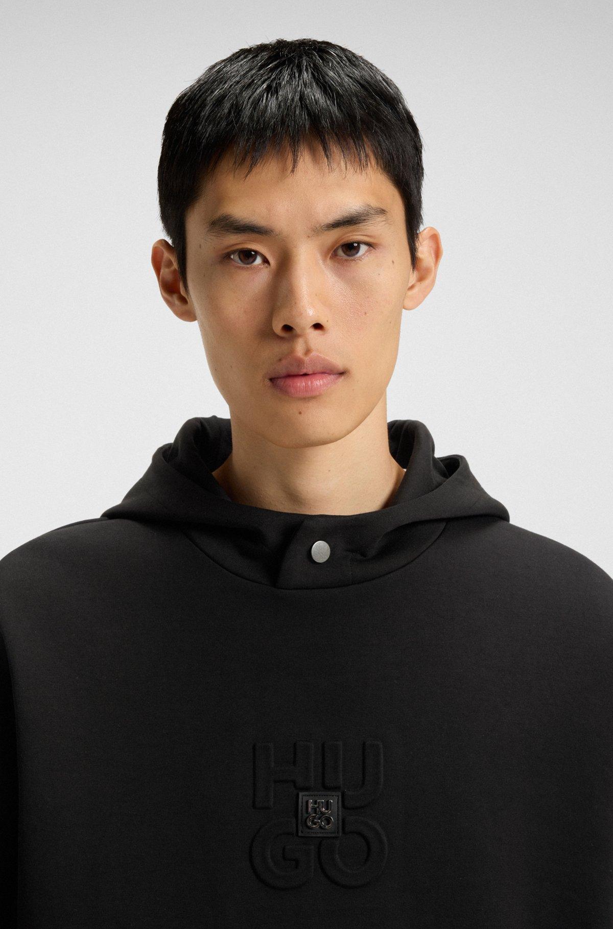 Interlock hoodie with stacked logos Product Image