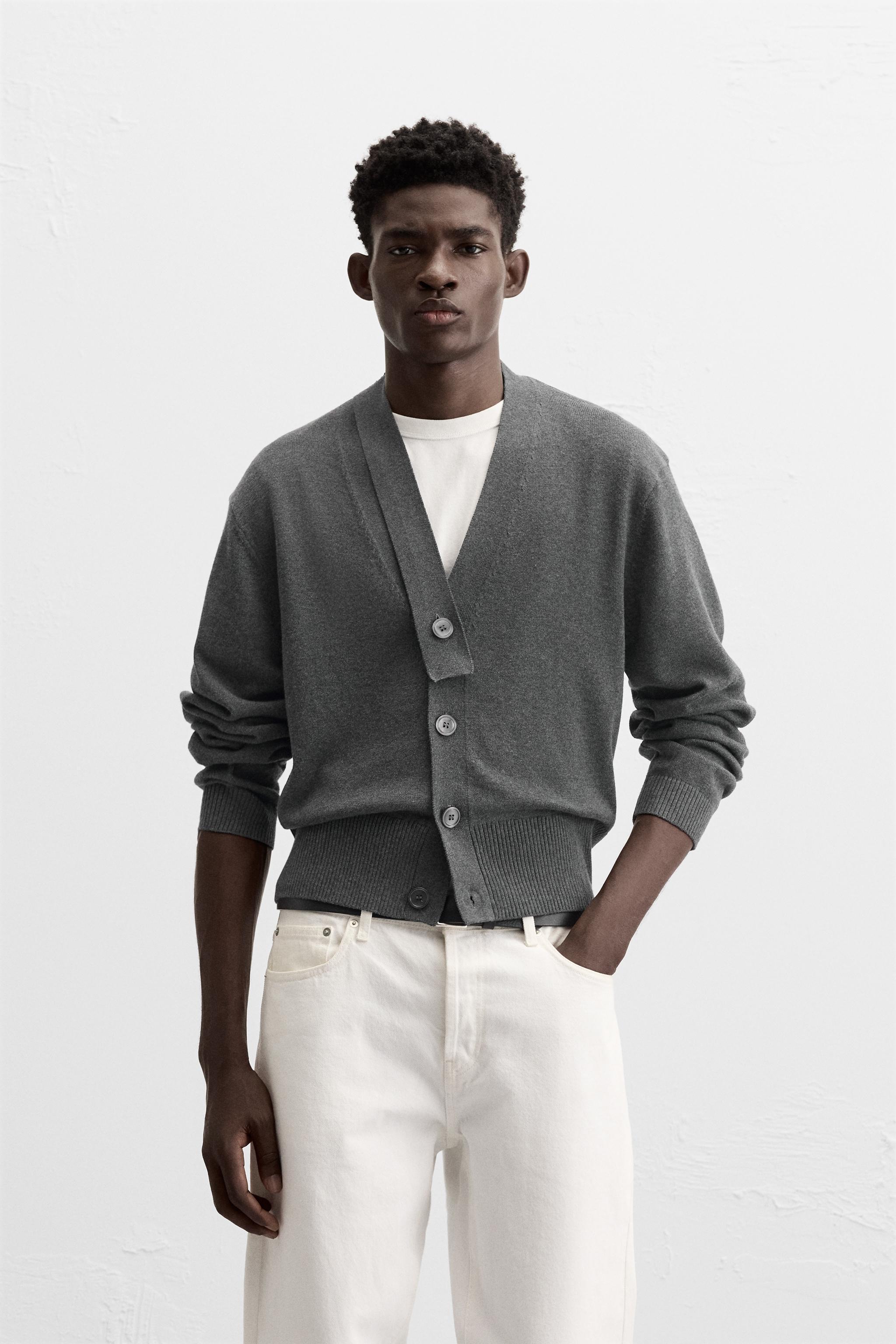 ASYMMETRICAL COLLAR CARDIGAN Product Image