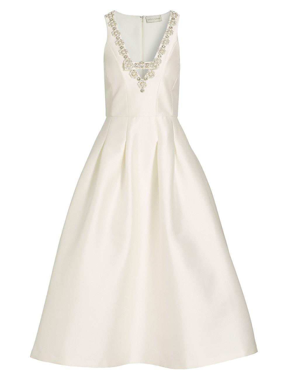 Womens Millie Beaded Mikado Dress Product Image
