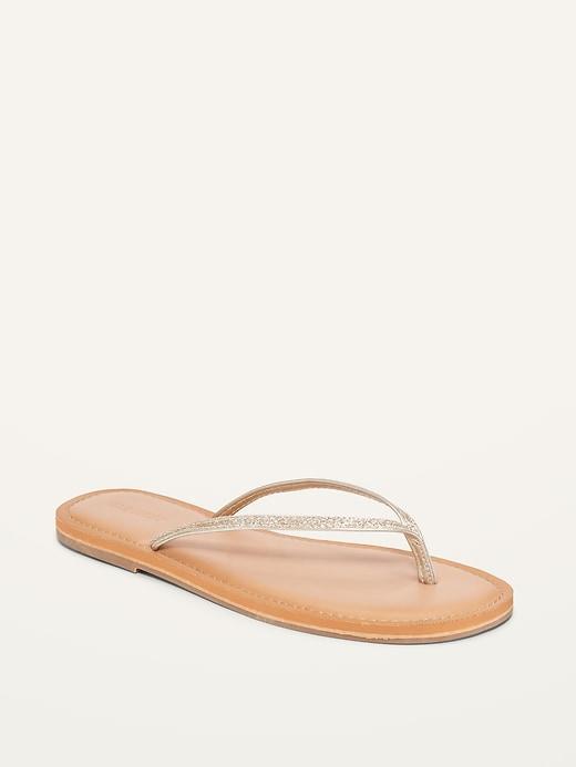 Faux-Leather Capri Sandals Product Image