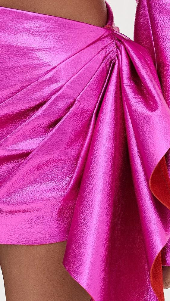 LaQuan Smith Hand Draped Ruched Mini Skirt | Shopbop Product Image