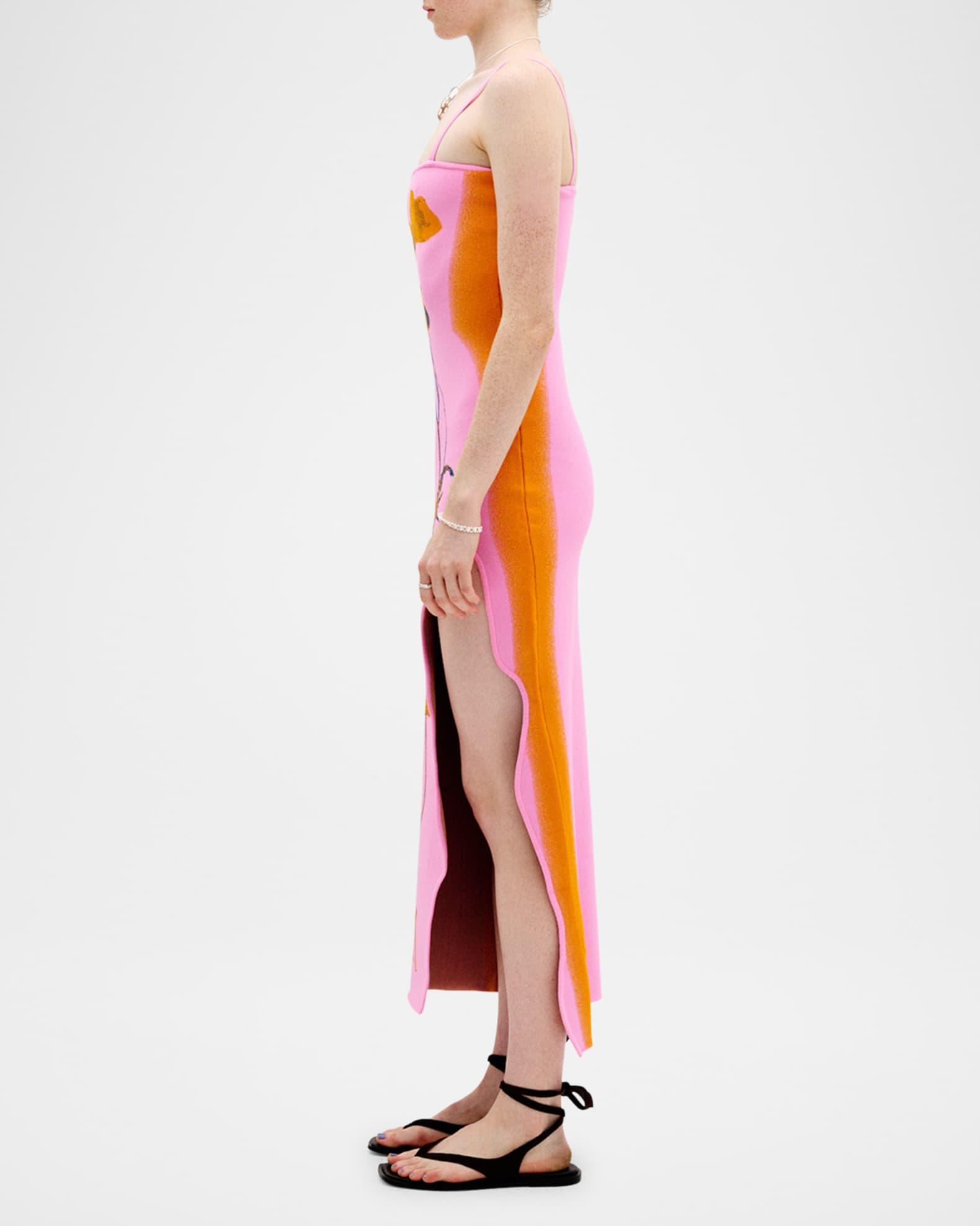 Iris Flower-Print Maxi Tank Dress Product Image