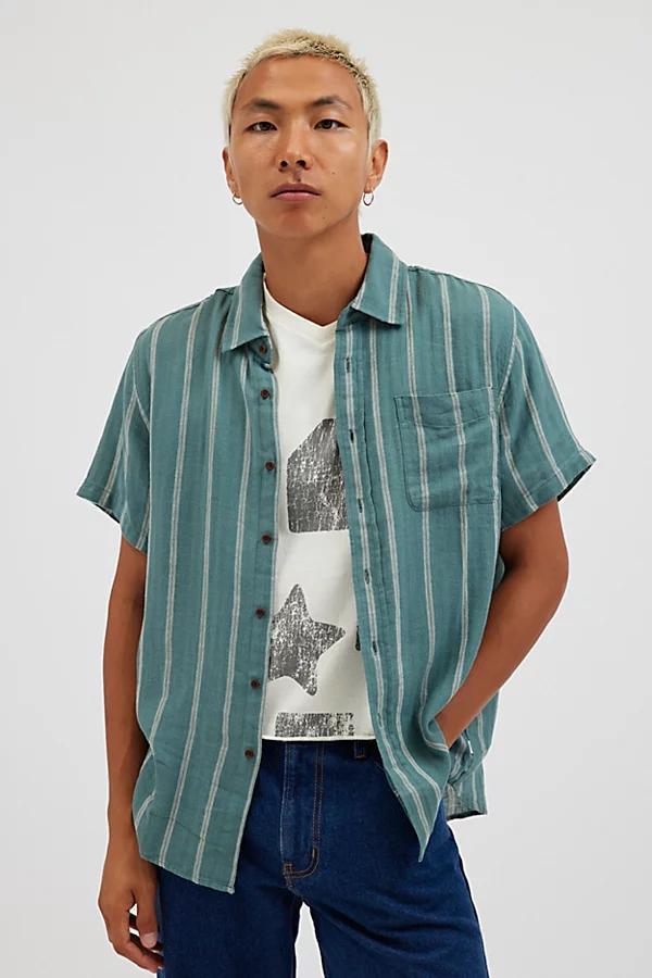 Katin Alan Stripe Short Sleeve Button-Down Shirt Top Mens at Urban Outfitters Product Image